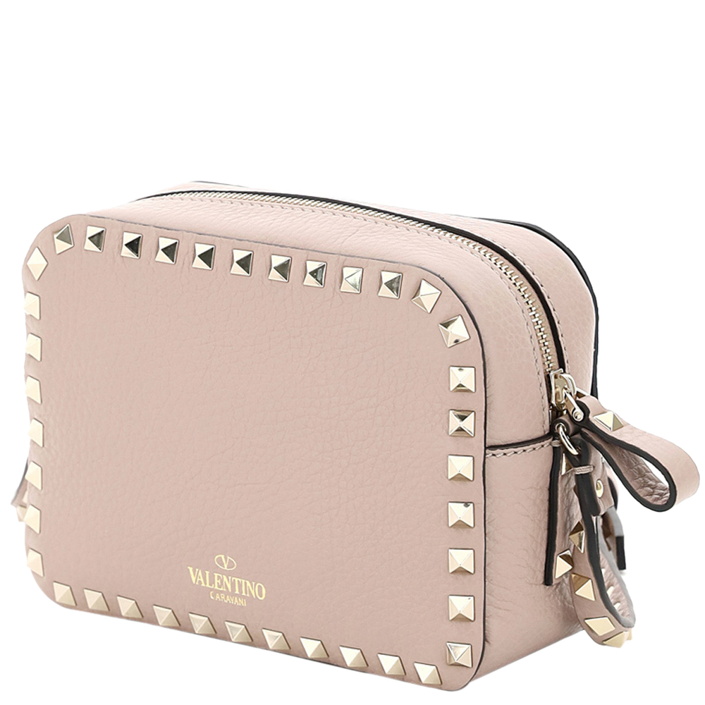

Valentino Garavani Beige Leather Rockstud Crossbody Bag