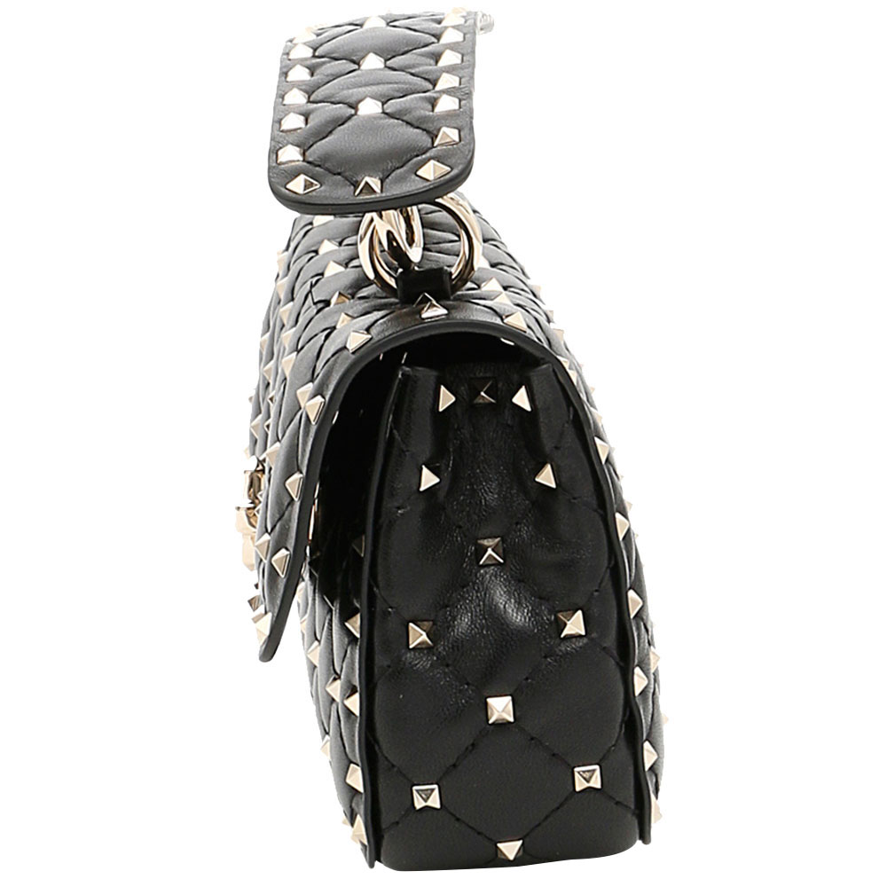 

Valentino Garavani Black Small Leather Rockstud Spike Bag