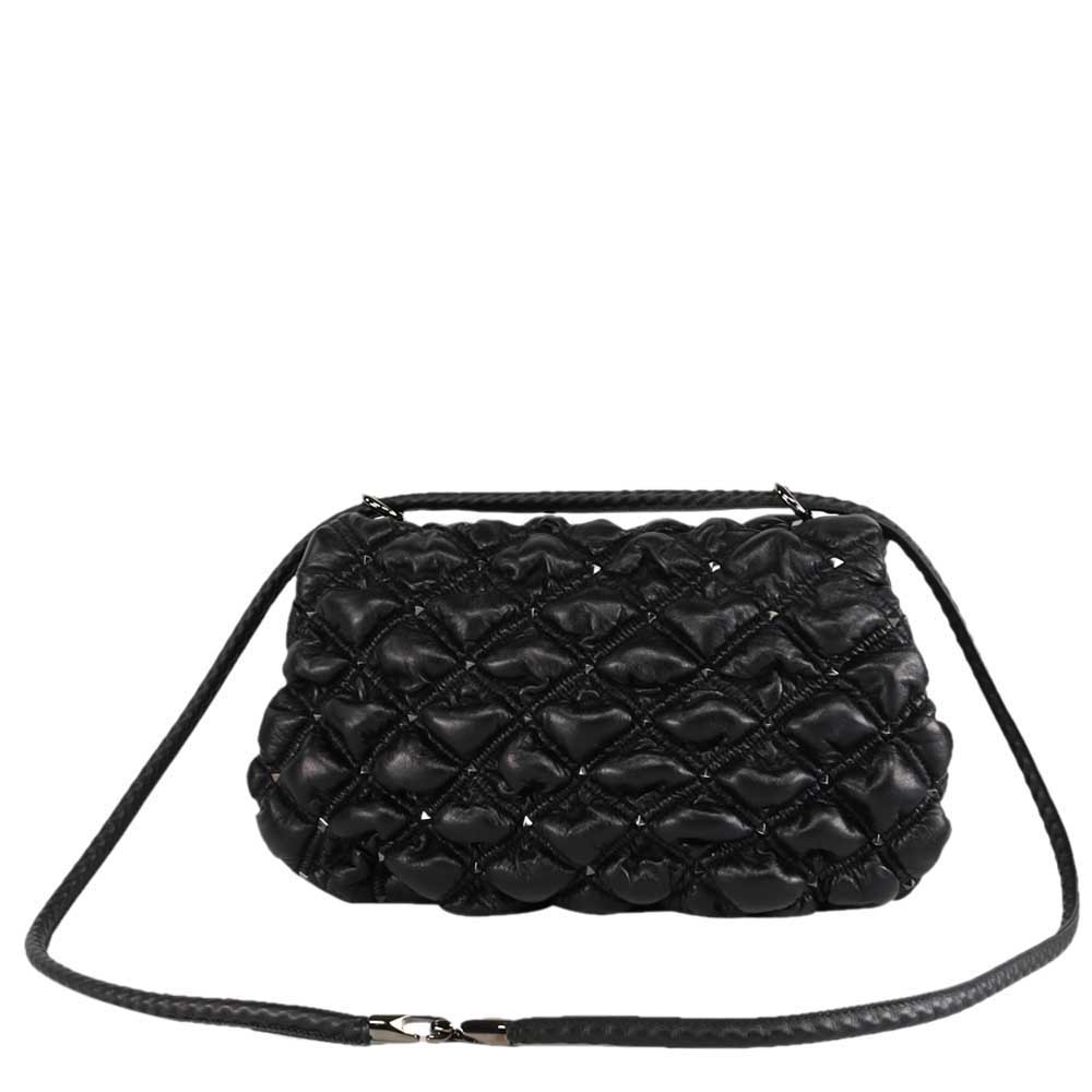 

Valentino Garavani Black Medium Nappa Leather SpikeMe Shoulder Bag