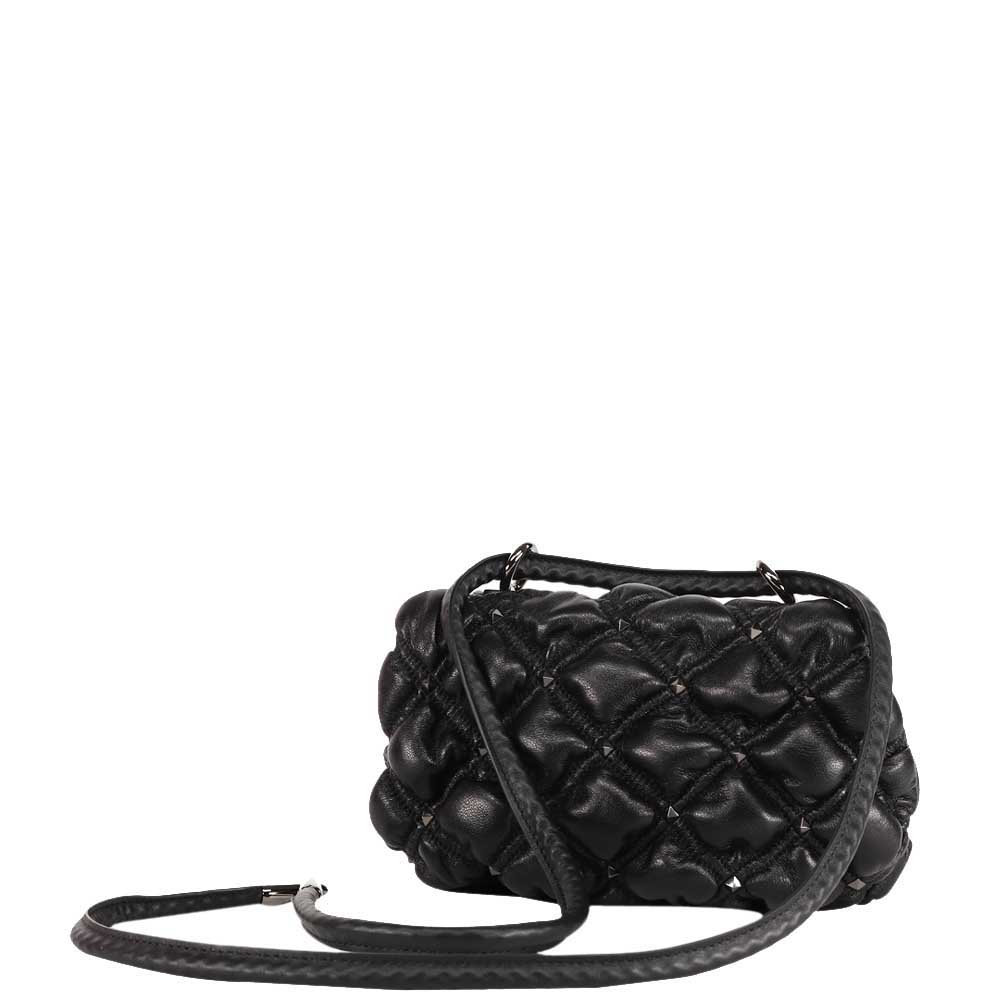 

Valentino Garavani Black Small Nappa Leather SpikeMe Shoulder Bag