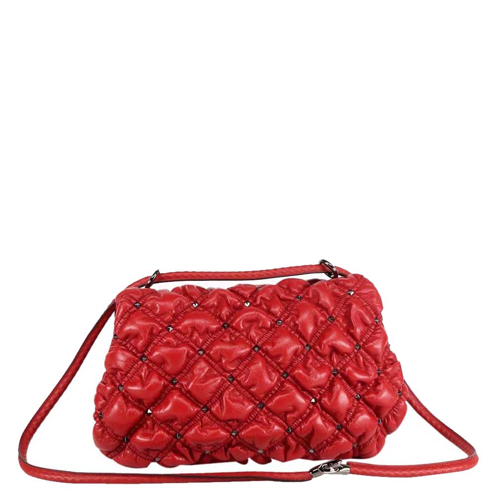 

Valentino Garavani Red Medium Nappa Leather SpikeMe Shoulder Bag