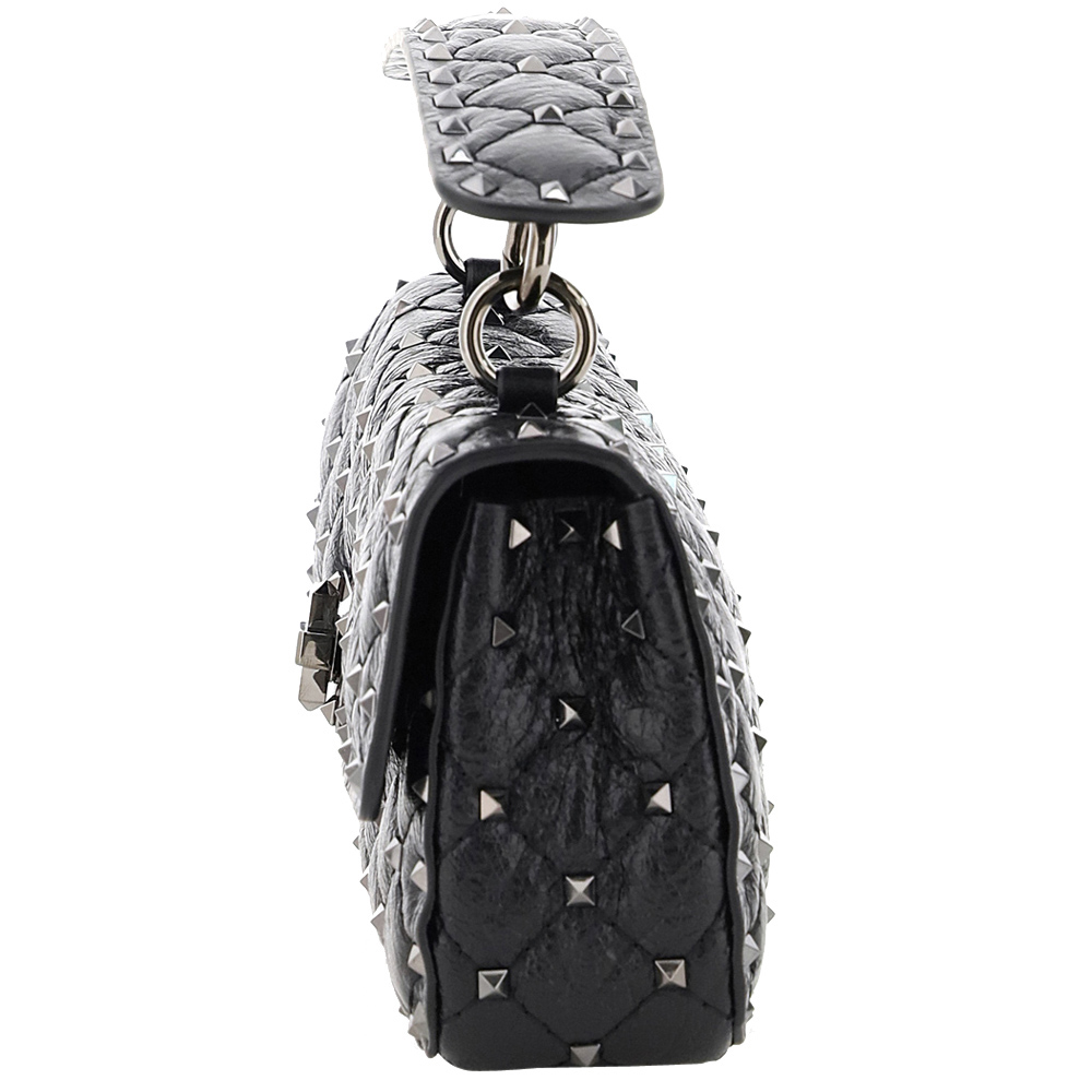 

Valentino Garavani Black Leather Rockstud Spike Crossbody Bag