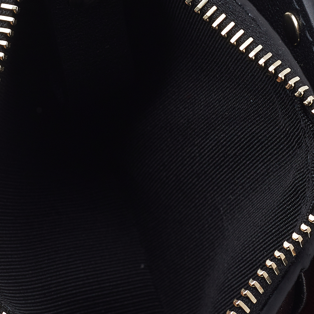 

Valentino Black Leather Rockstud Card Case Coin Purse