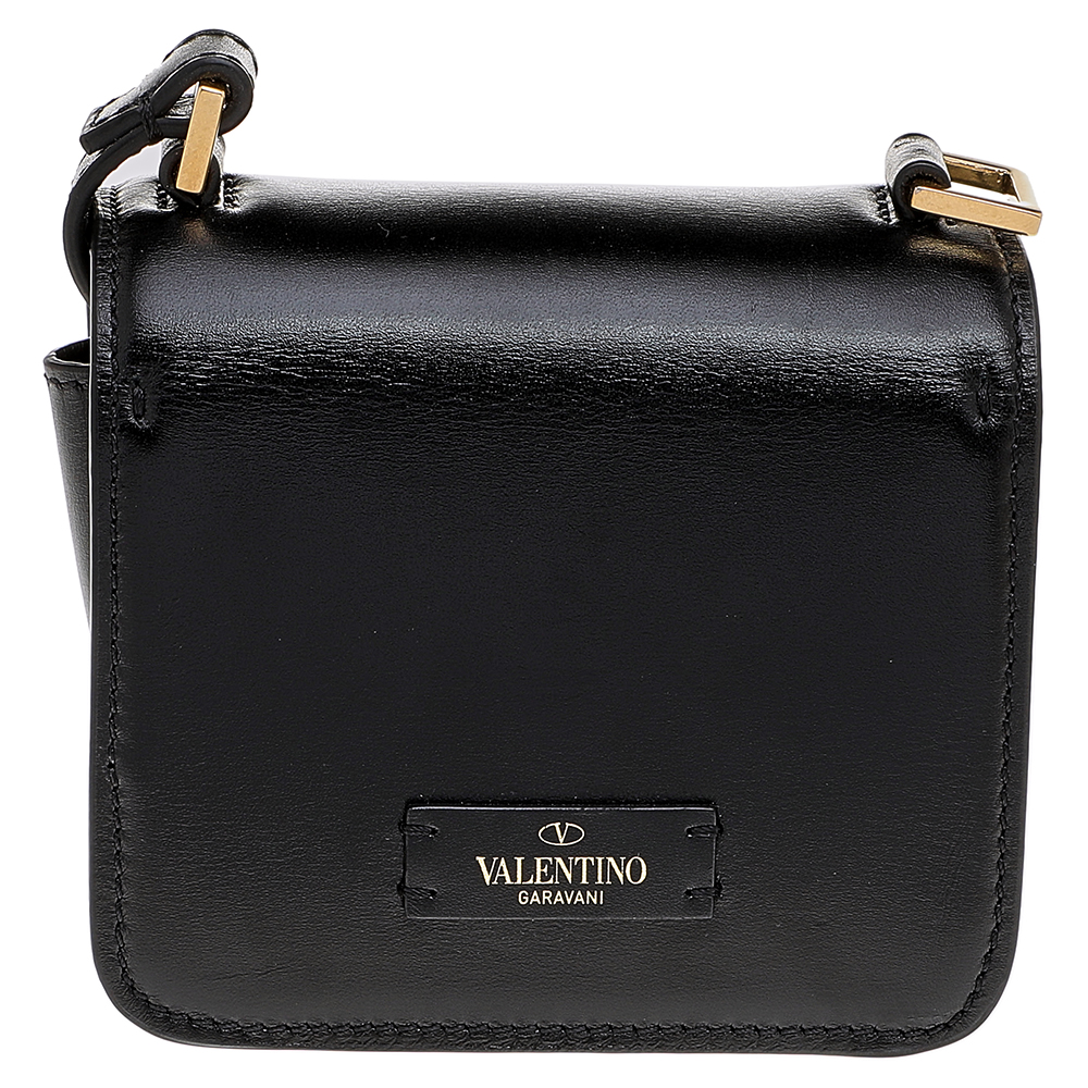 

Valentino Black Leather Micro VSLING Shoulder Bag