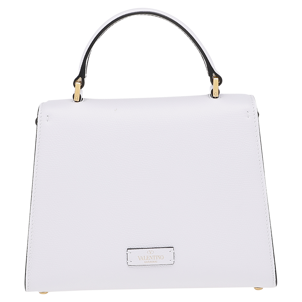 

Valentino White Leather Small VSLING Top Handle Bag