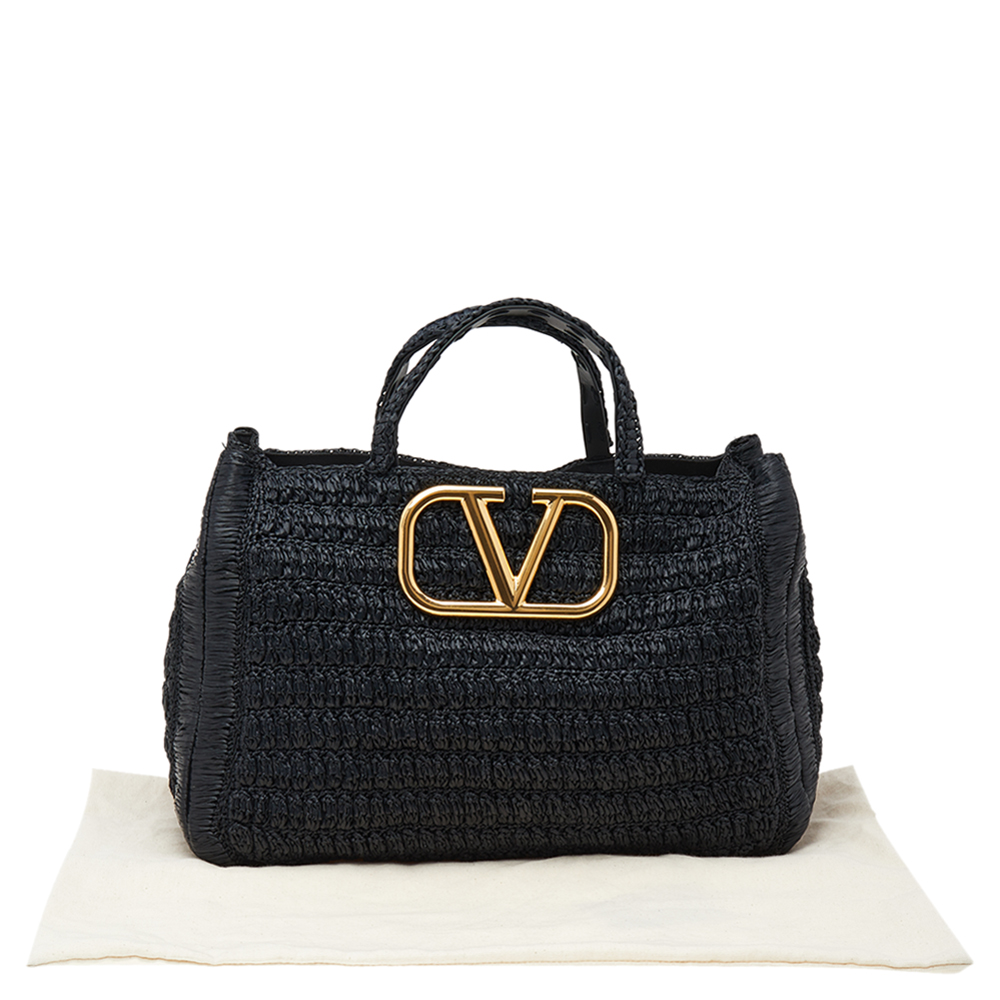 Valentino straw online tote