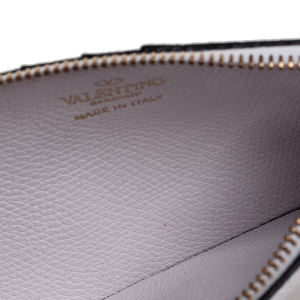 

Valentino White Leather VLogo Signature Coin Purse/Card Holder