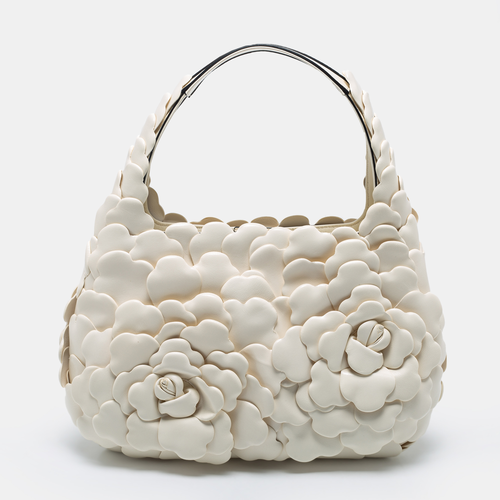 

Valentino White Leather  03 Rose Edition Atelier Hobo