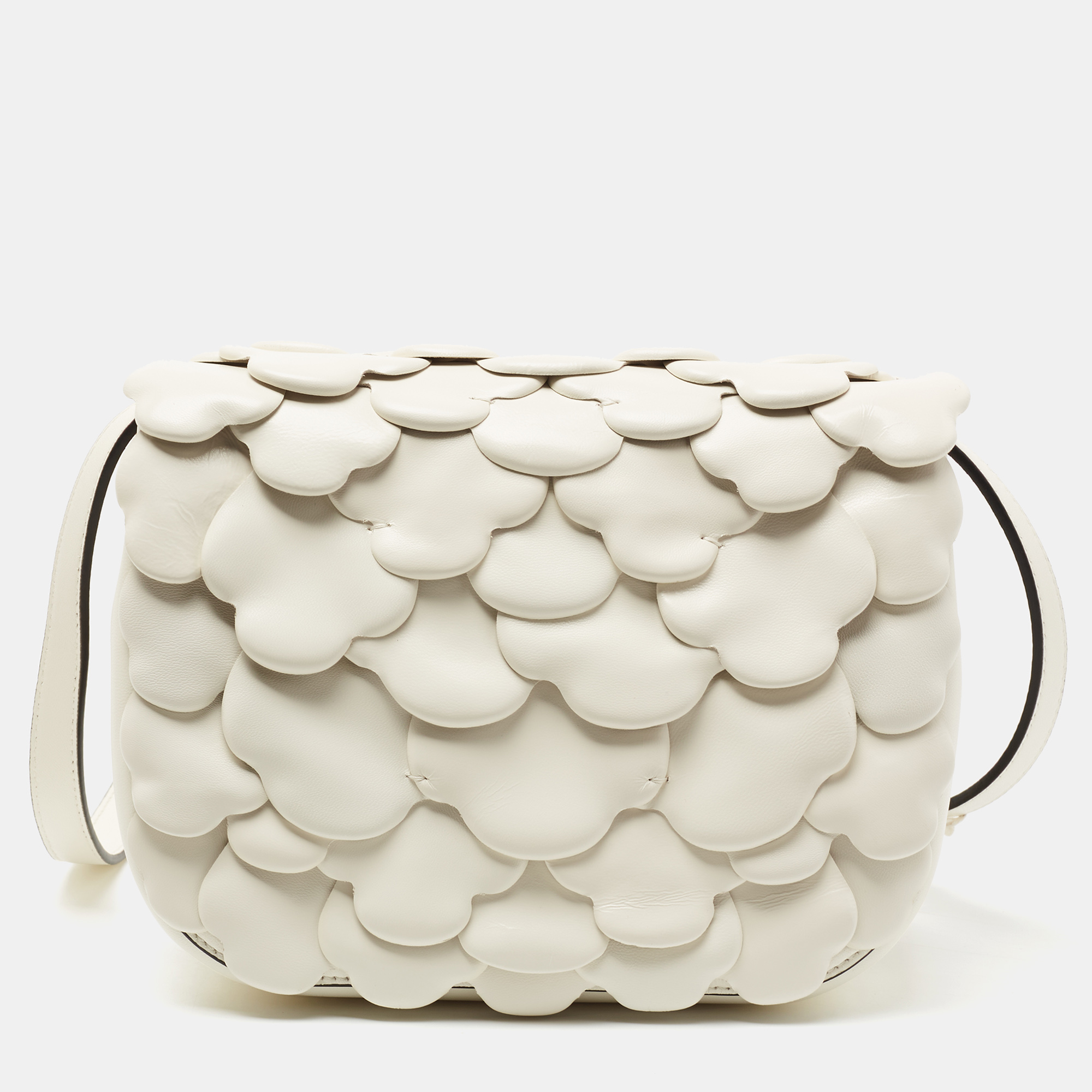 

Valentino Ivory Leather 03 Rose Edition Atelier Shoulder Bag, White