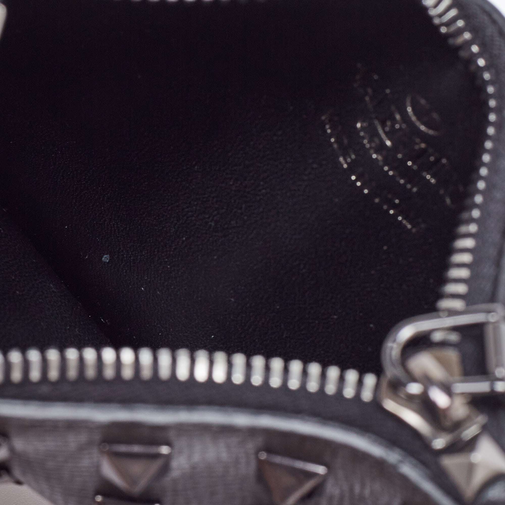 

Valentino Black Leather Rockstud Zip Coin Purse