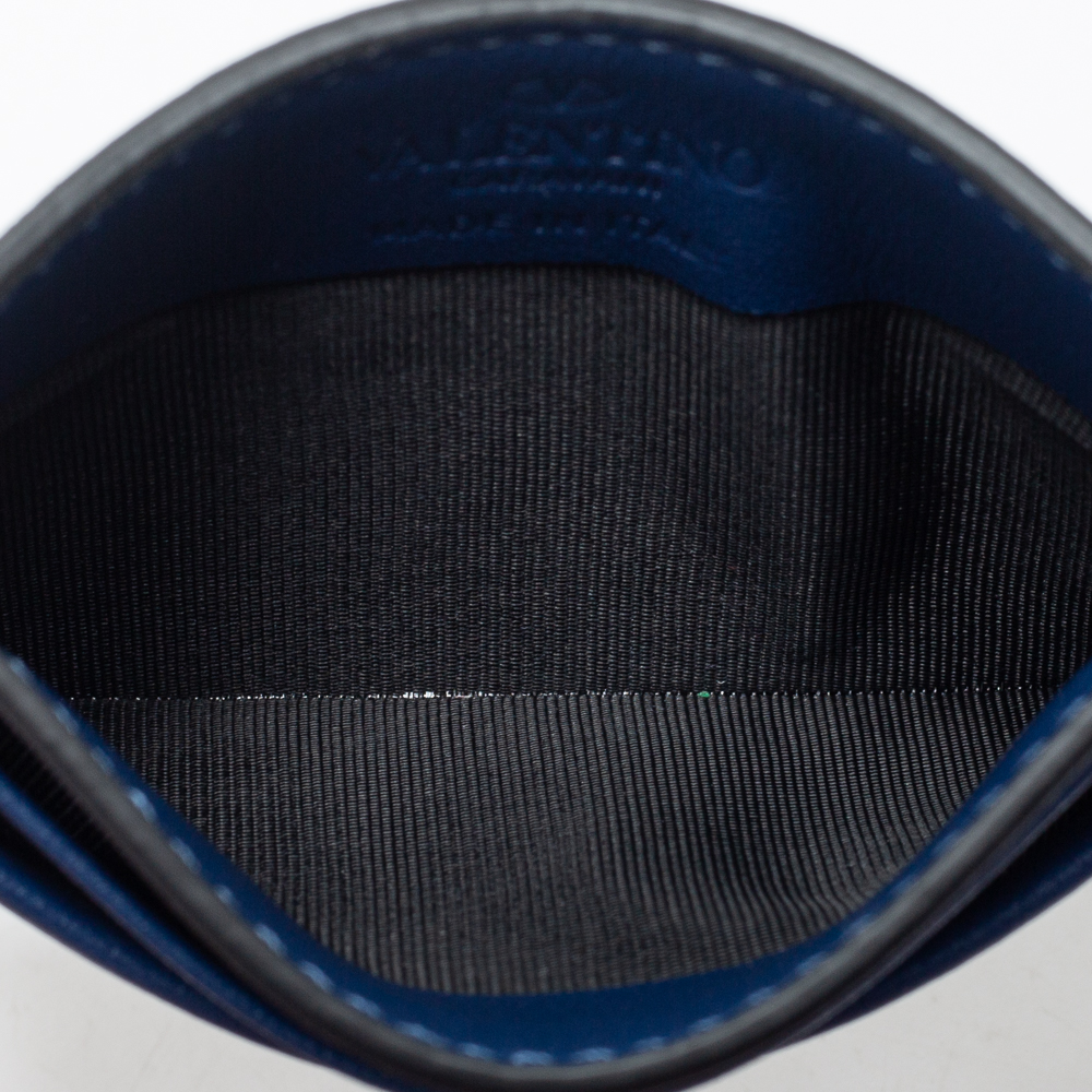 

Valentino Blue Leather Rockstud Card Holder