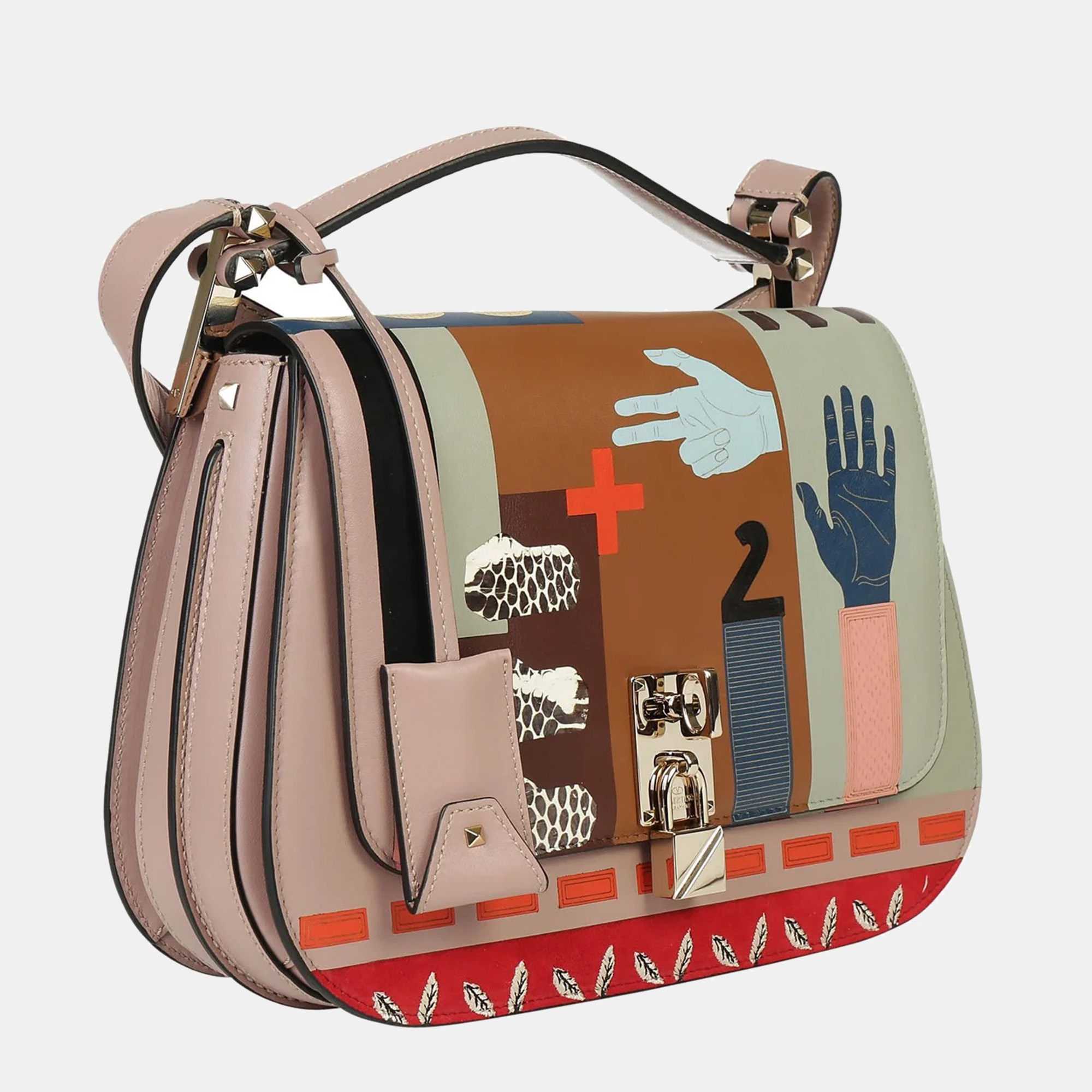 

Valentino Garavani Pink Leather Messenger Bag