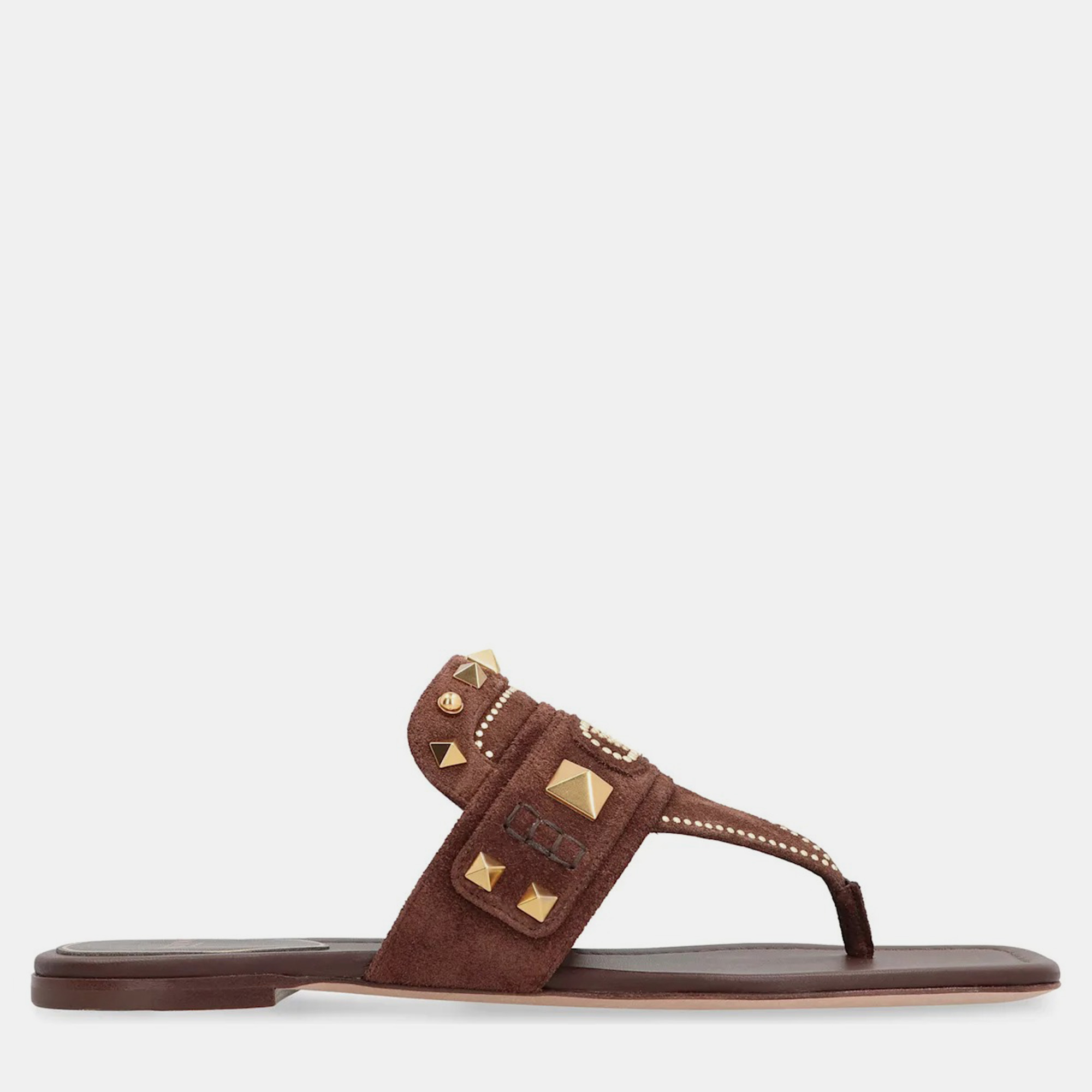 

Valentino Garavani Plaster Caster Suede Sandals Brown