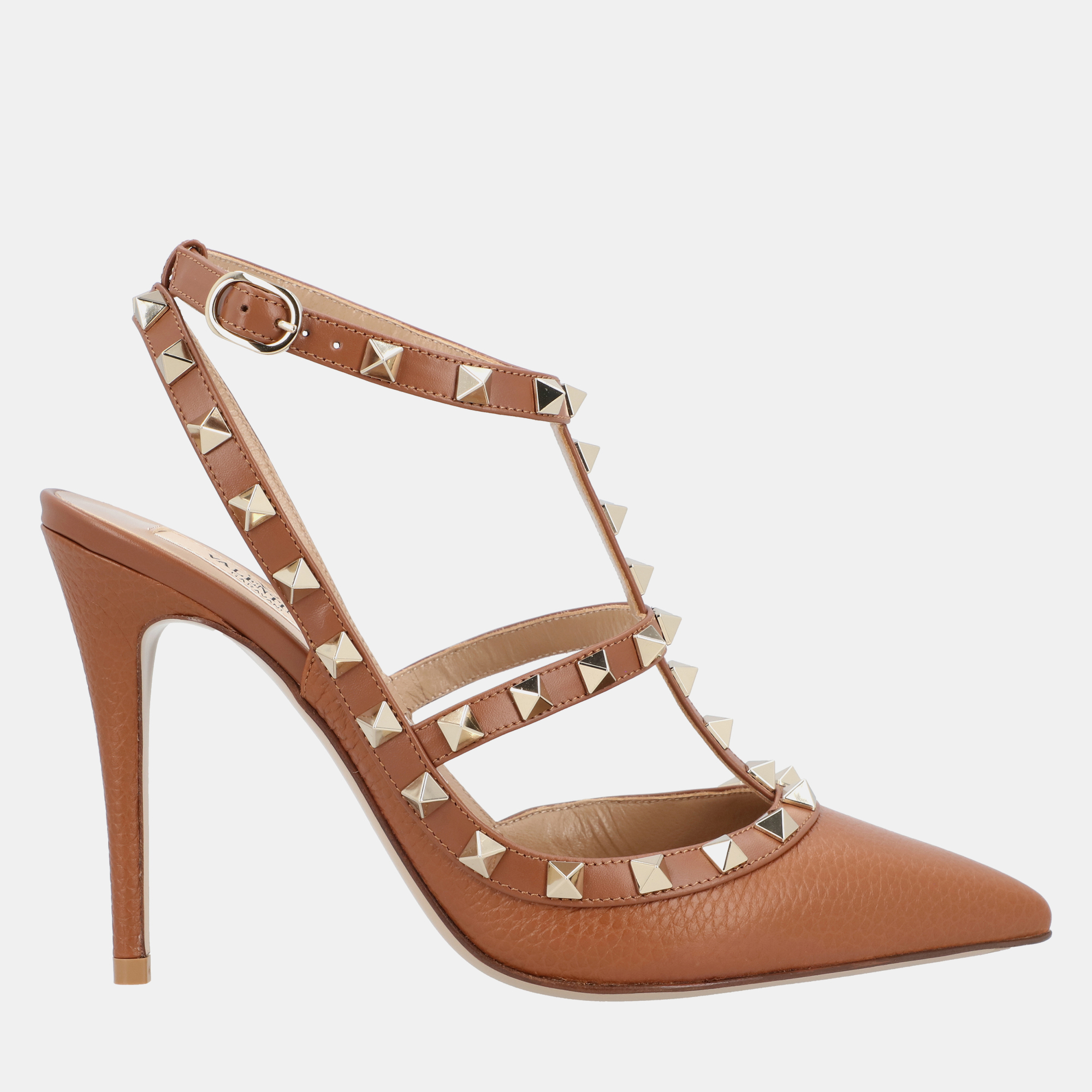 

Valentino Rockstud EU  Brown Leather Pumps
