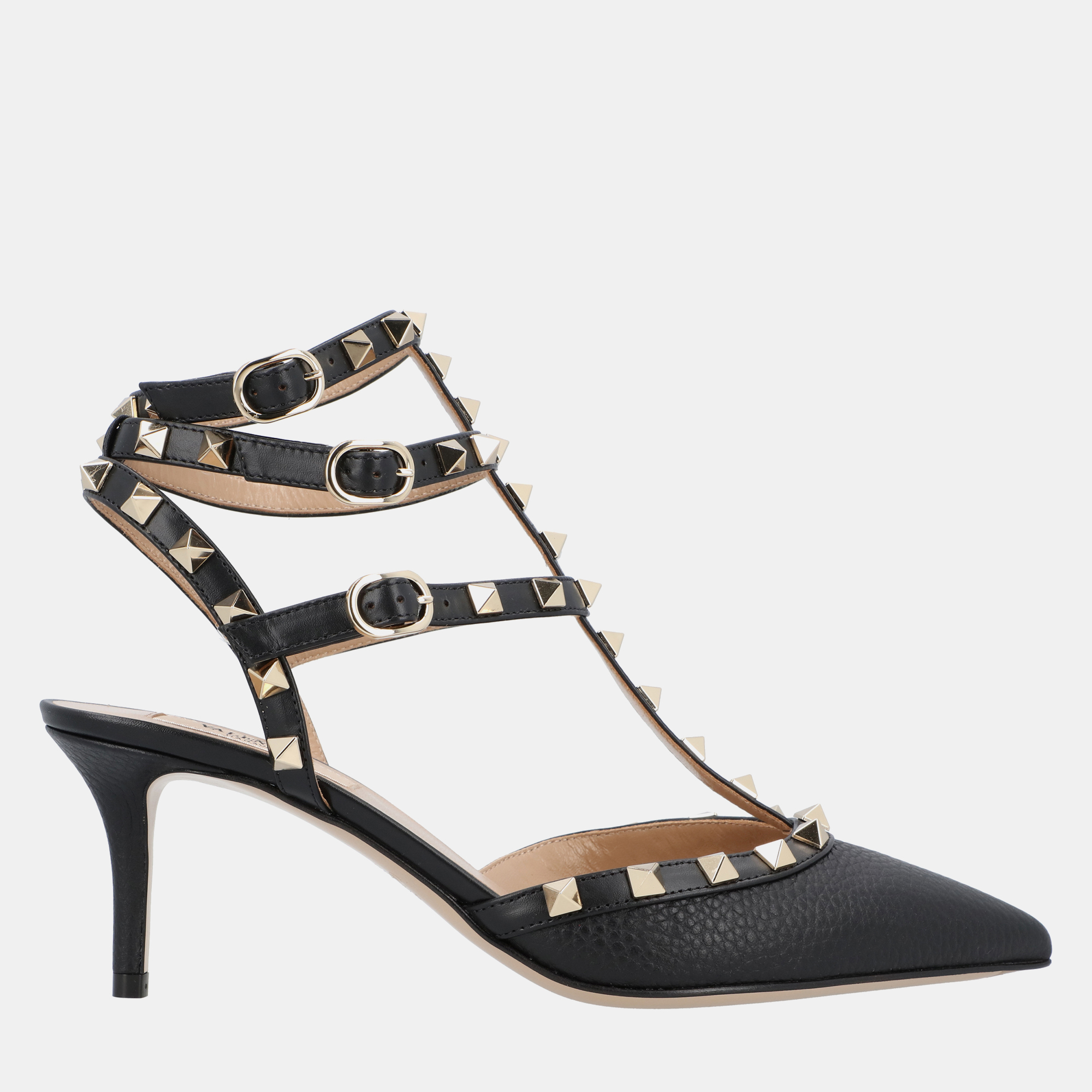 

Valentino Rockstud decollete EU  Black Calf Leather Pumps