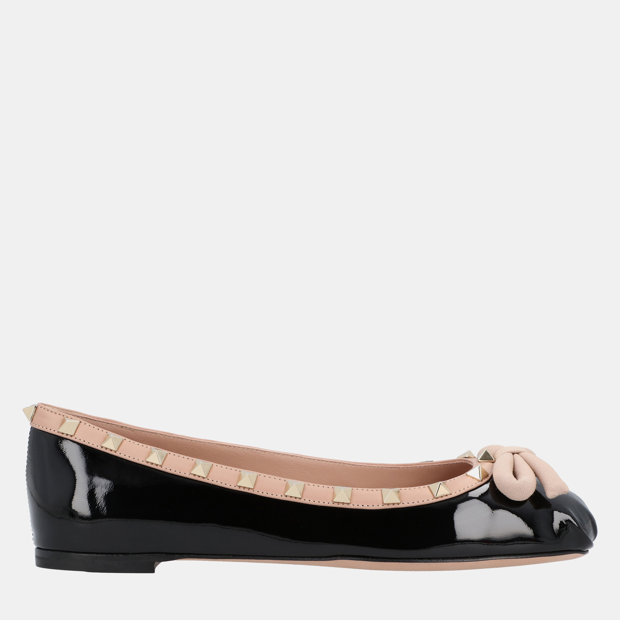 

Valentino Rockstud EU  Black Calfskin Leather Ballerina