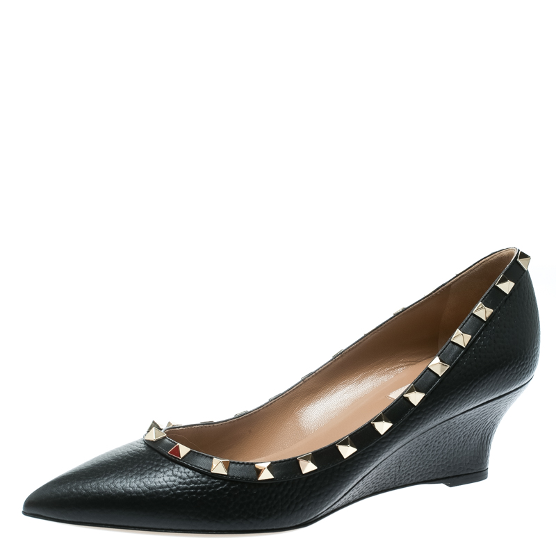 black leather valentino shoes