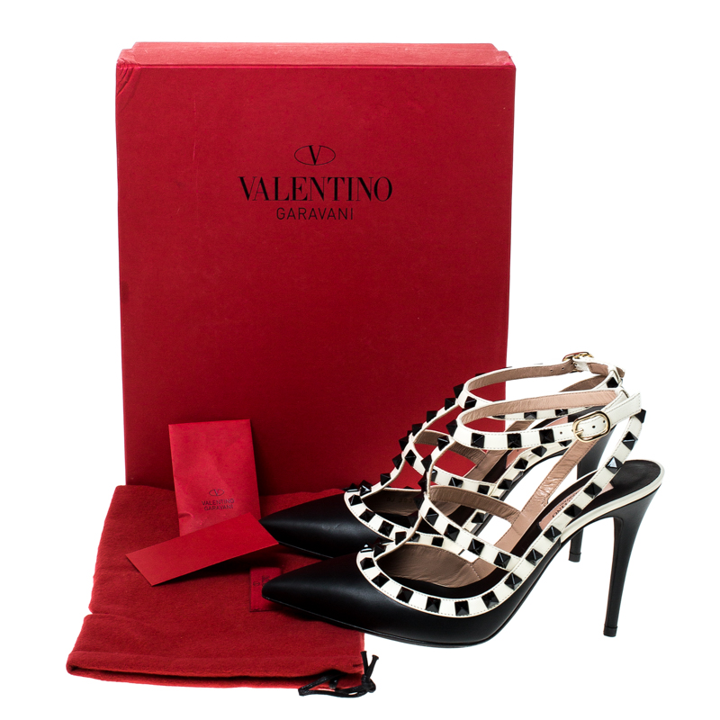 valentino rockstud black and white