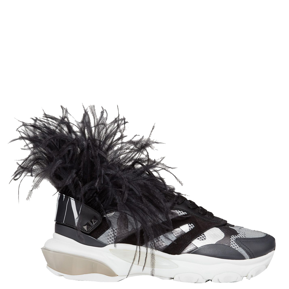 valentino sneakers with feathers