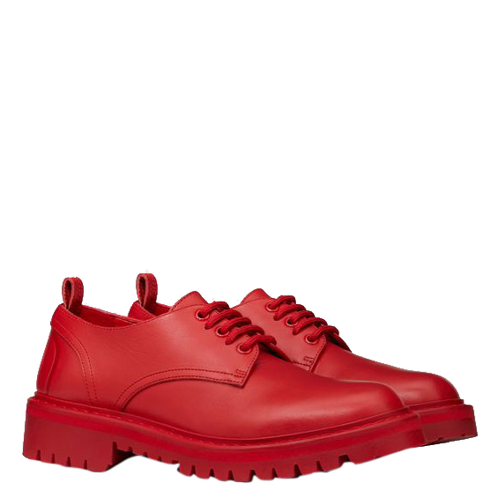 

Valentino Rouge Pur Leather VLOGO Detail Derby Size, Red