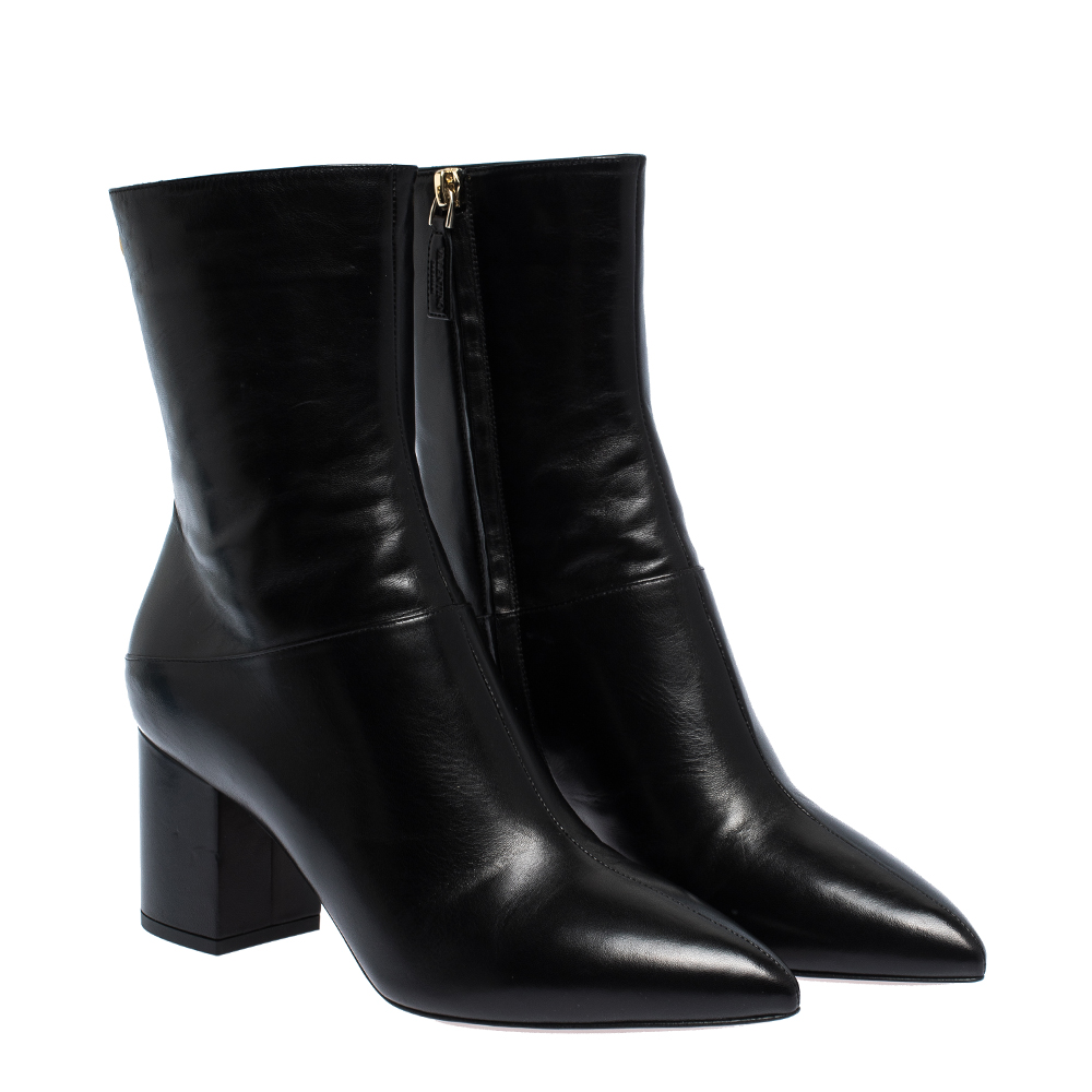 

Valentino Black Leather Ankle Boots Size