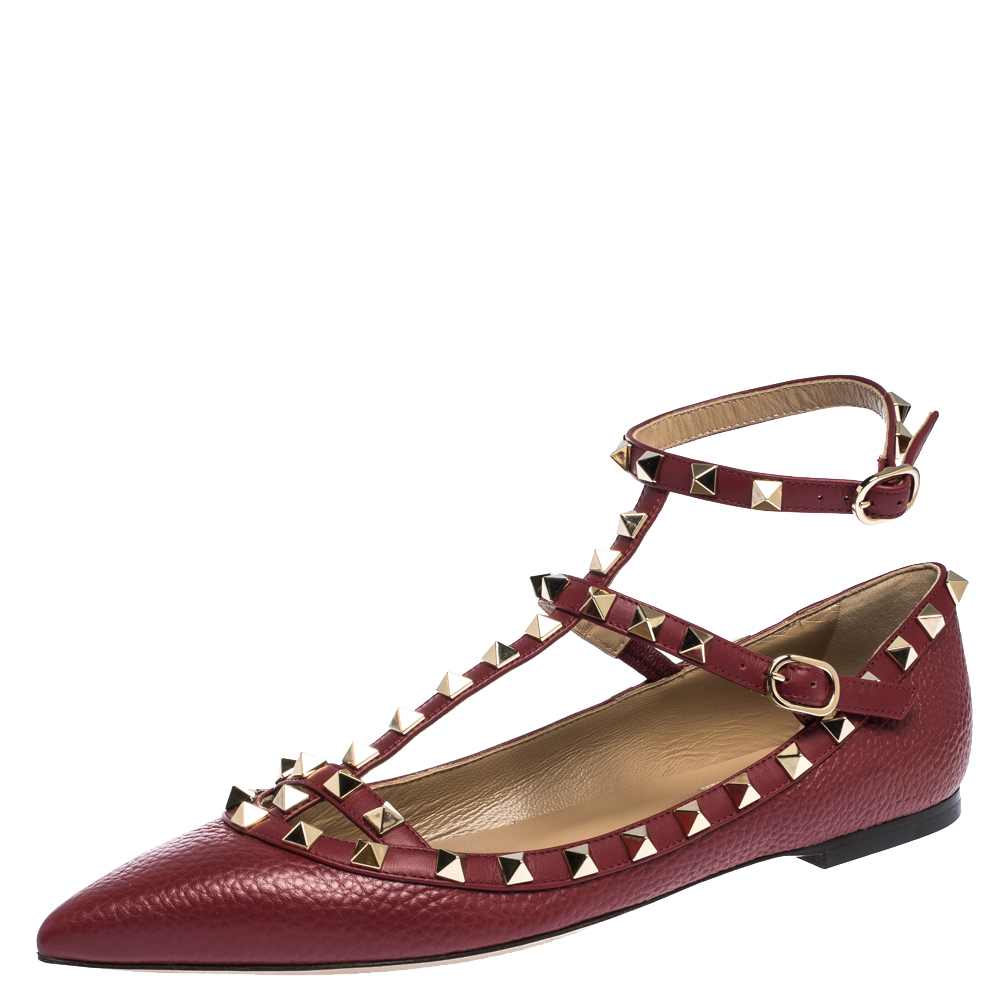 maroon valentino shoes