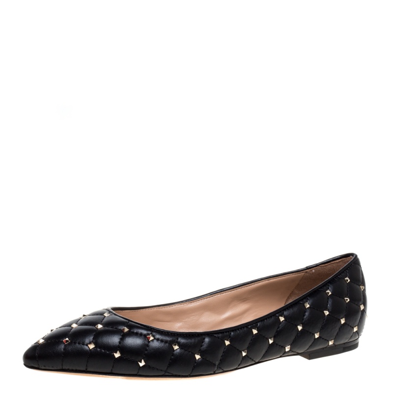 valentino black flats
