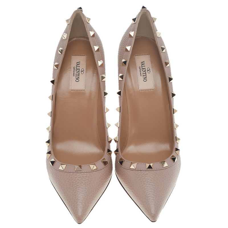 

Valentino Blush Pink Leather Rockstud Pointed Toe Pumps Size