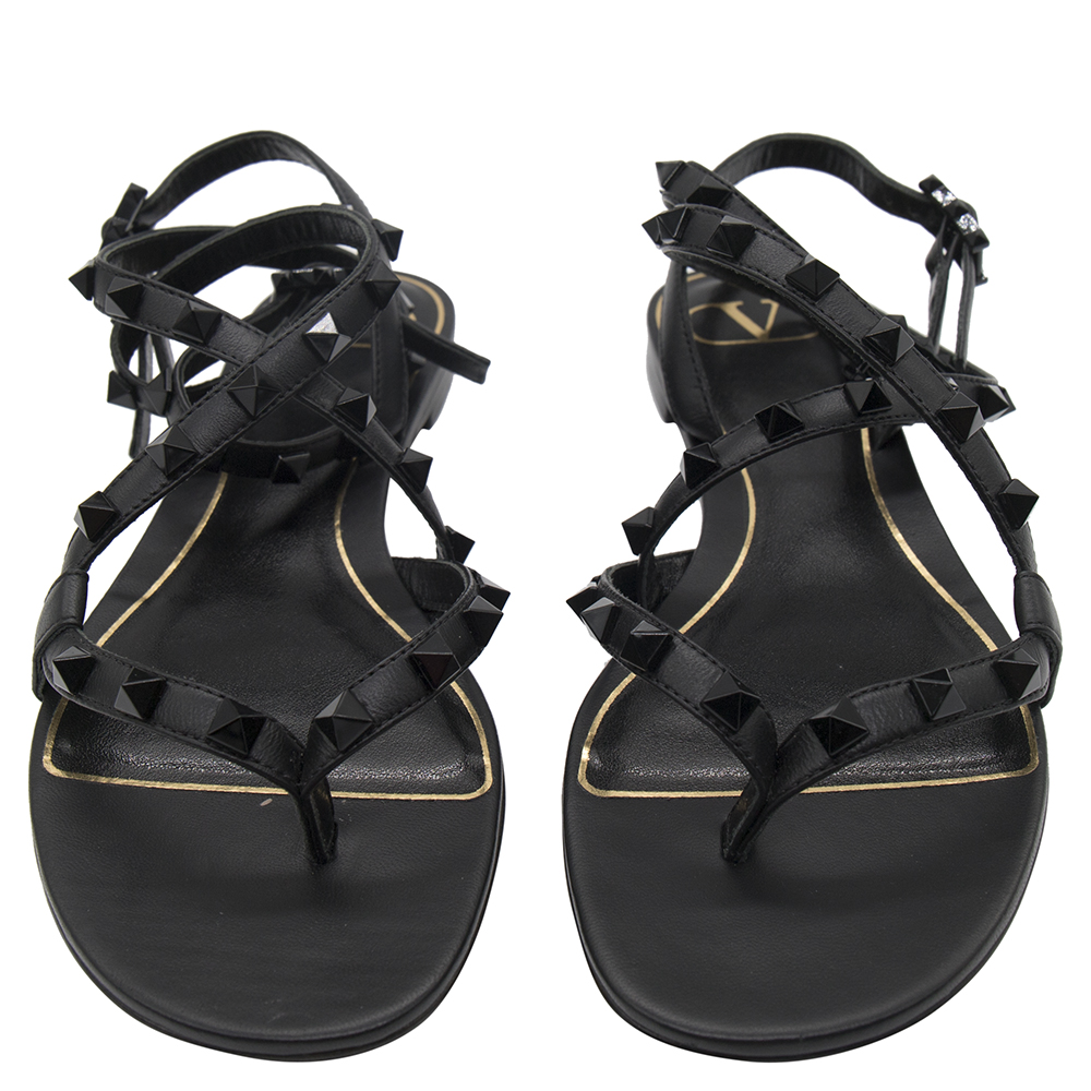 

Valentino Nero ROCKSTUD Flair Sandals Size EU, Black