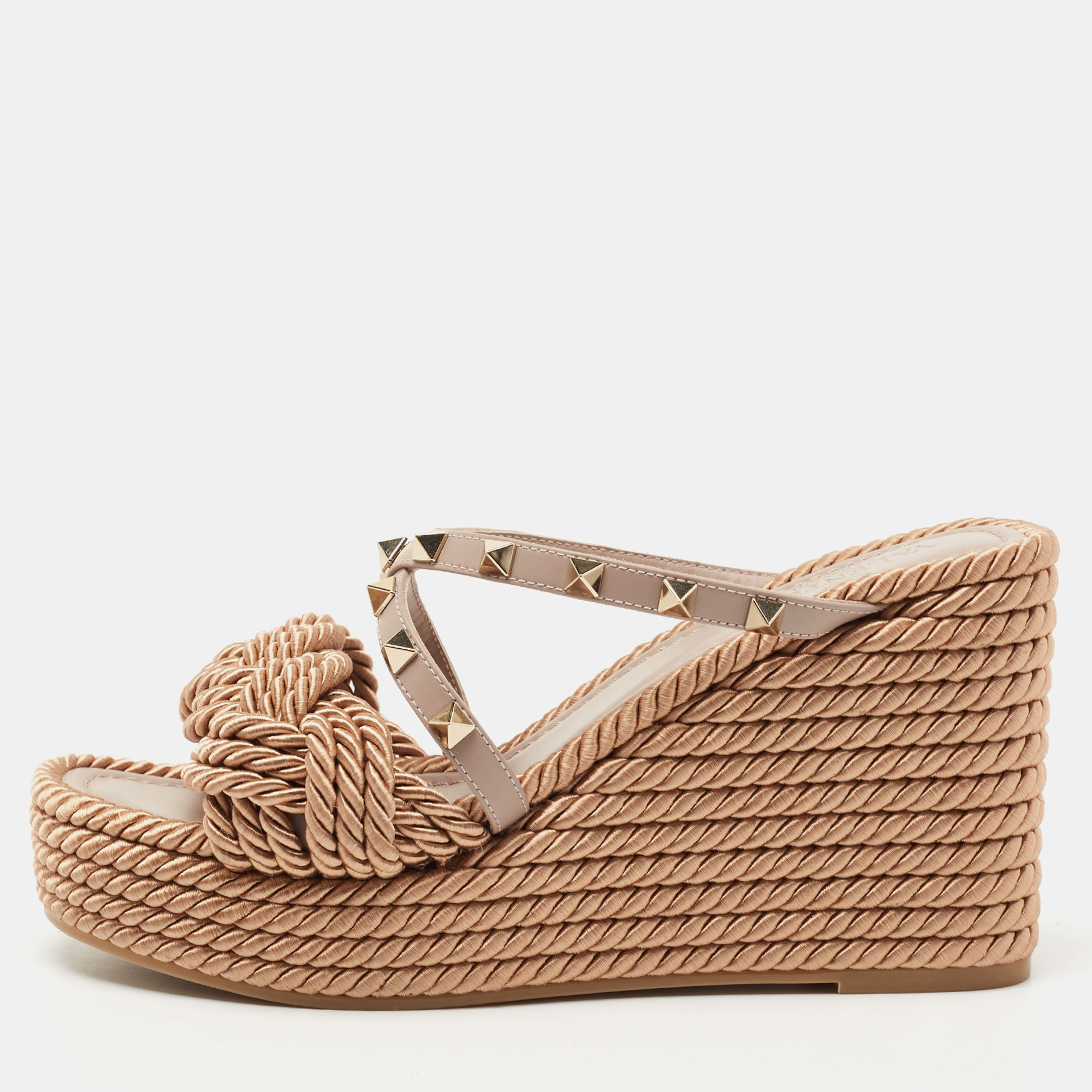 rockstud espadrille slide