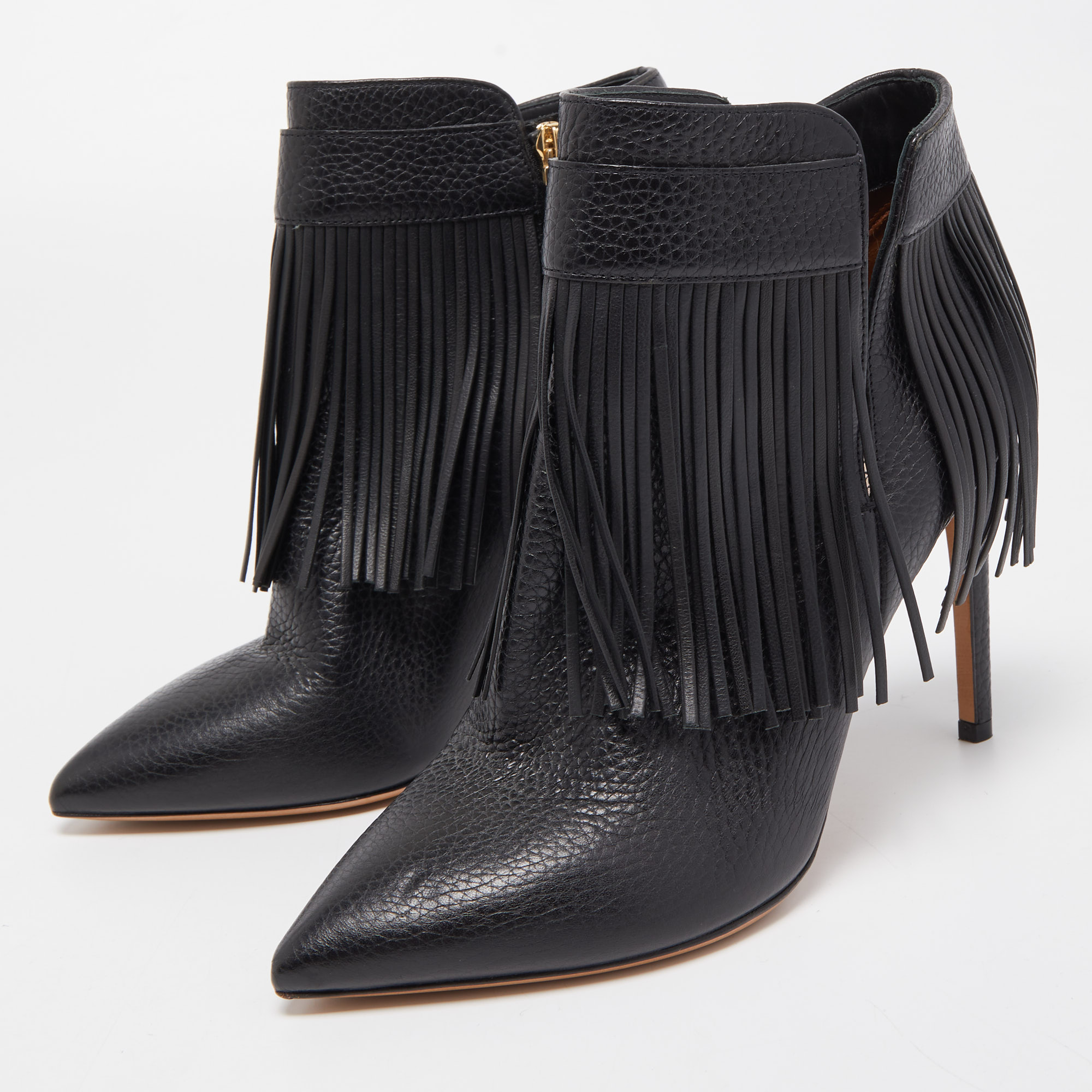 

Valentino Black Leather Ankle Boots Size