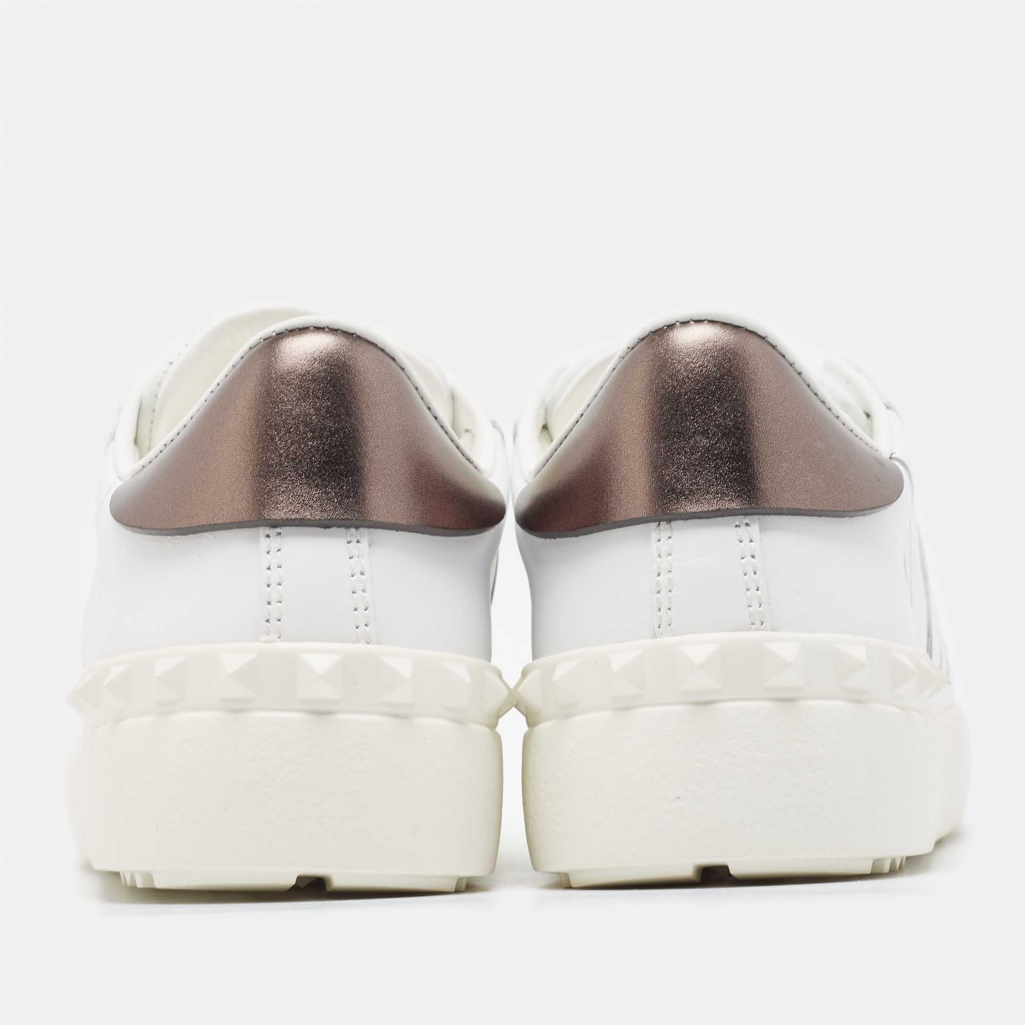 

Valentino Black/White Leather Open Sneakers Size