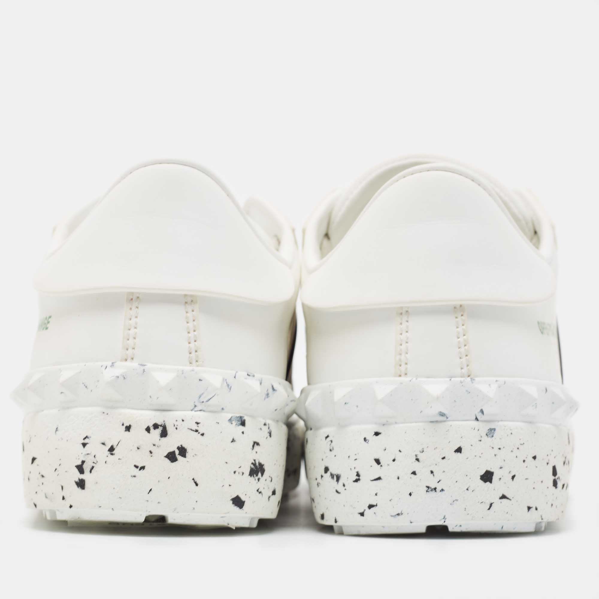 

Valentino White/Black Leather Open For a Change Sneakers Size