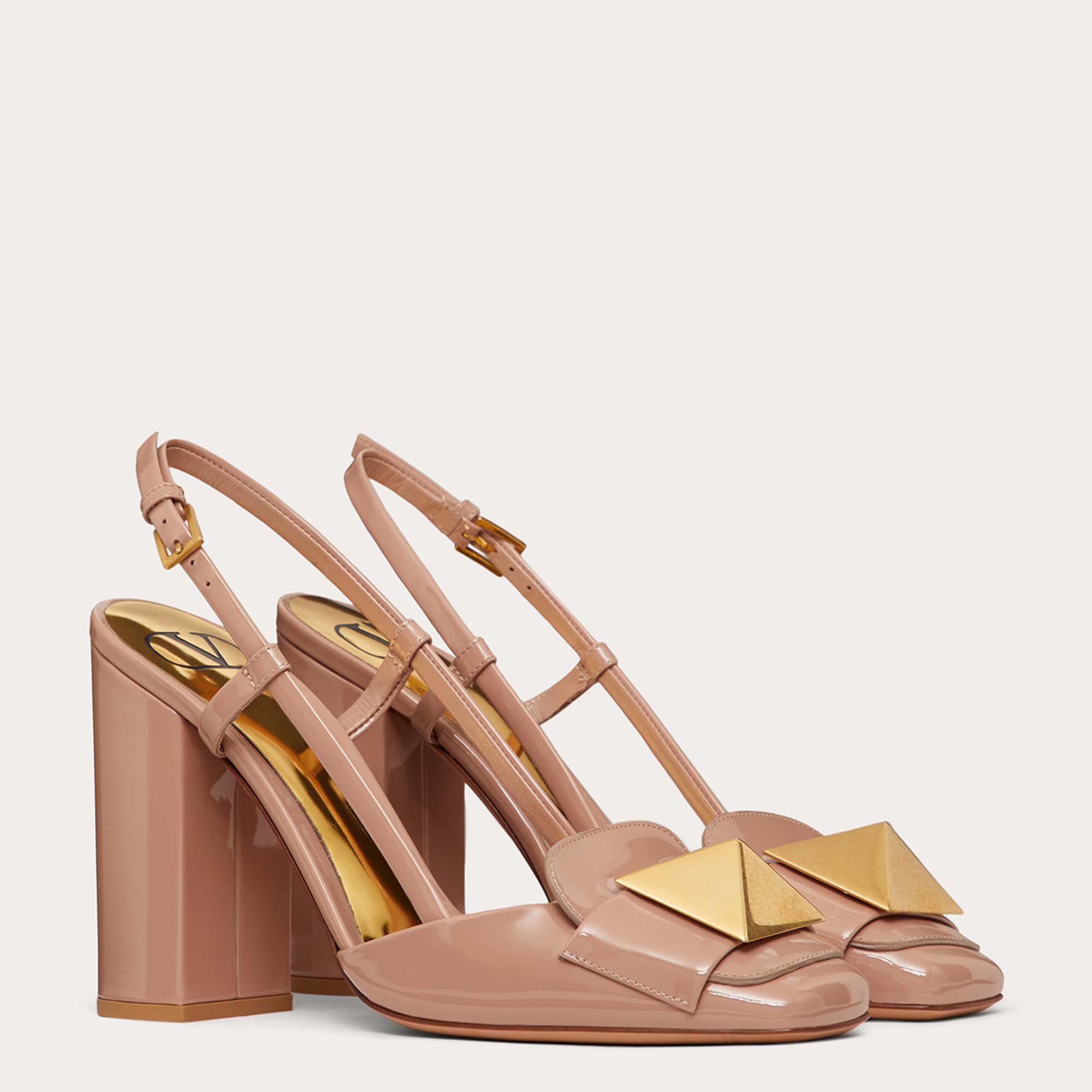 

Valentino Pink Leather One Stud Slingback Pumps Size