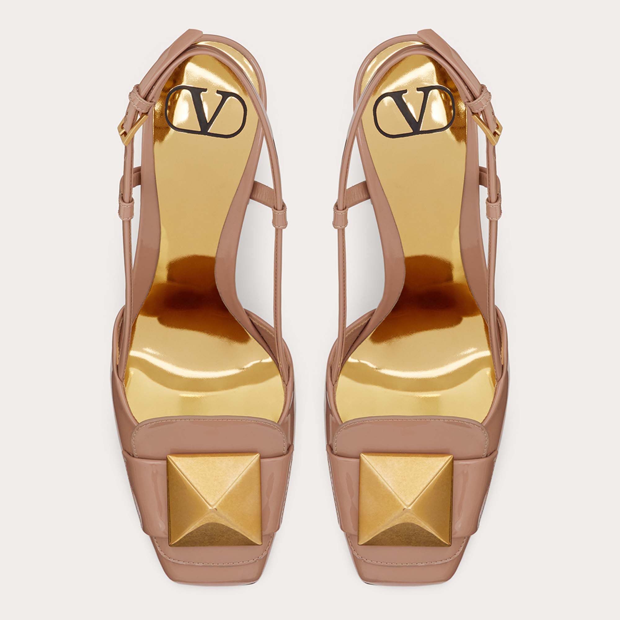 

Valentino Pink Leather One Stud Slingback Pumps Size