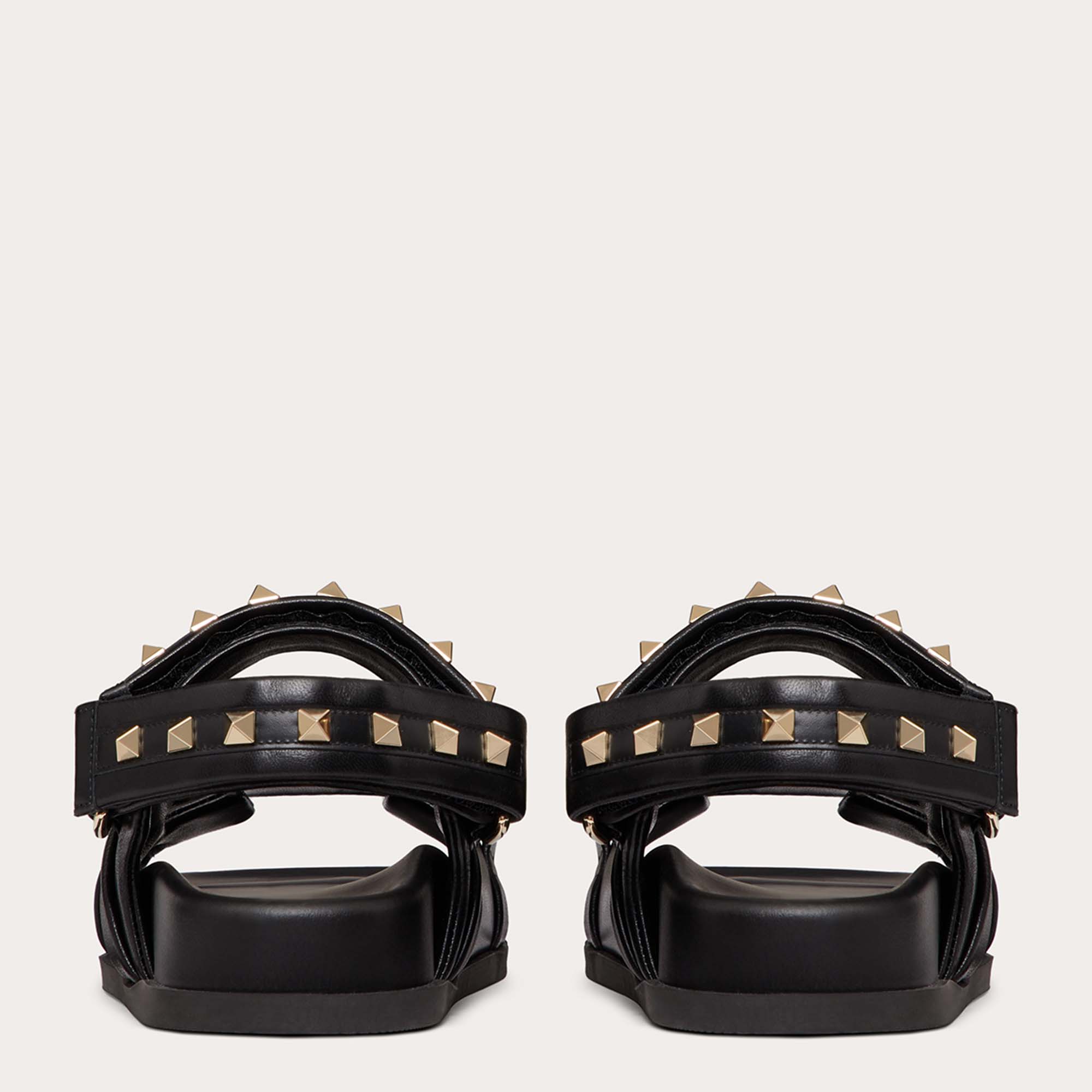 

Valentino Black Leather Rockstud Sandals Size