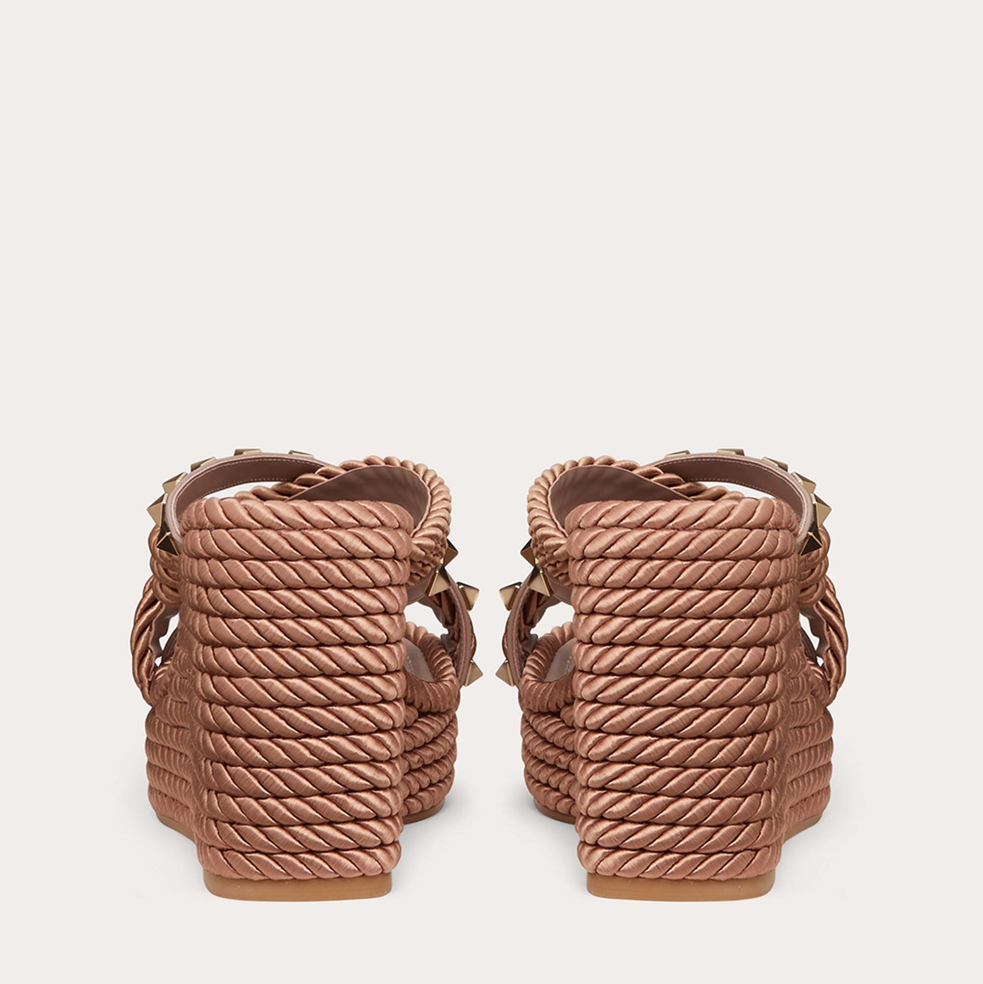 

Valentino Beige Leather And Torchon Wedge Slide Sandals Size