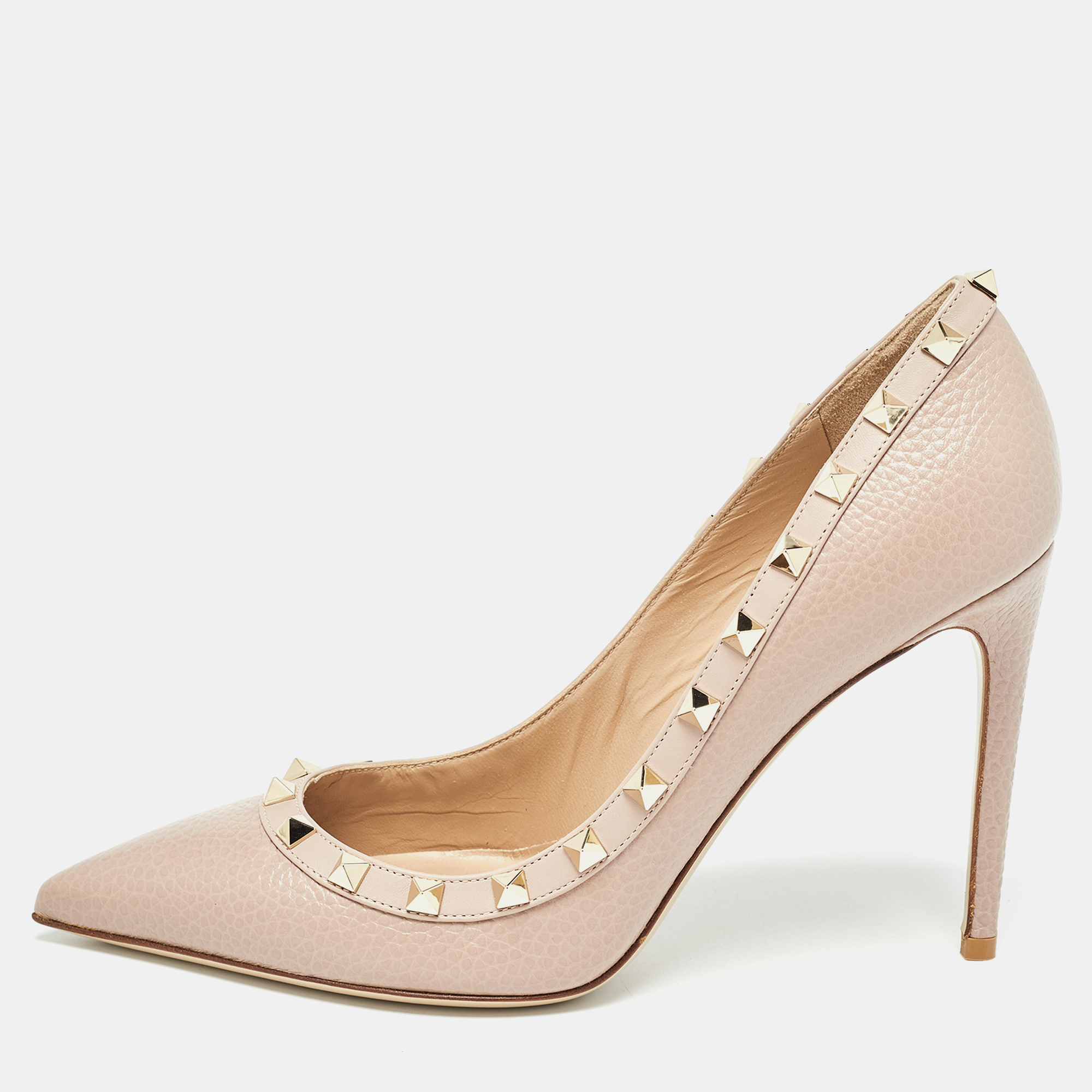 

Valentino Dusty Pink Leather Rockstud Pumps Size
