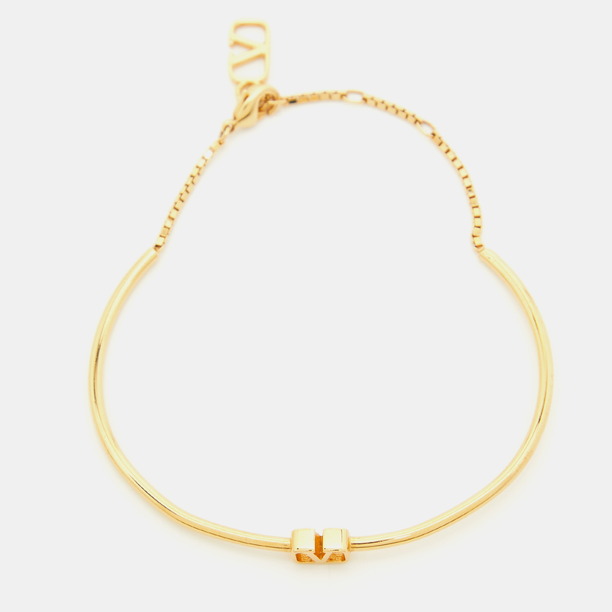 

Valentino VLogo Gold Tone Bracelet