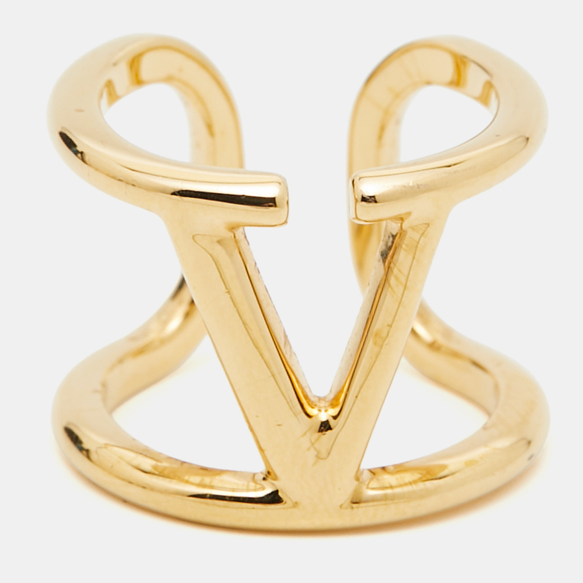 

Valentino Vlogo Gold Tone Ring Size