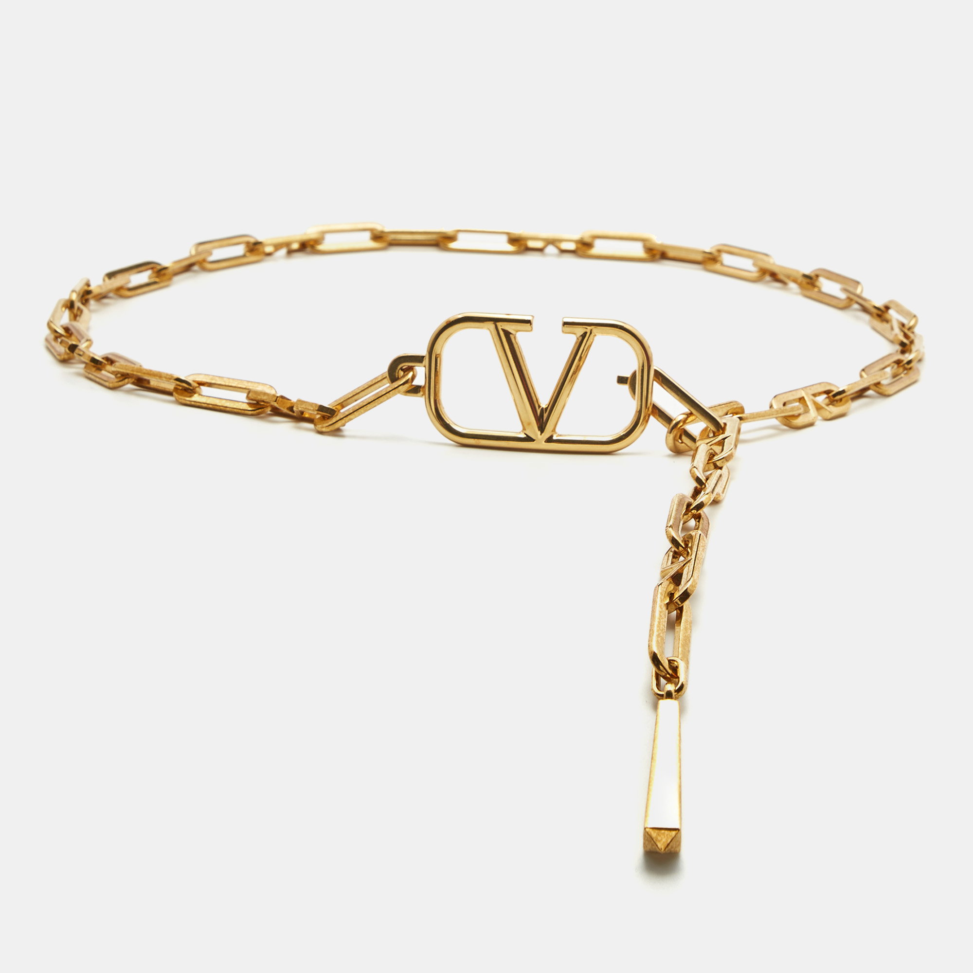 

Valentino VChain Gold Tone Belt