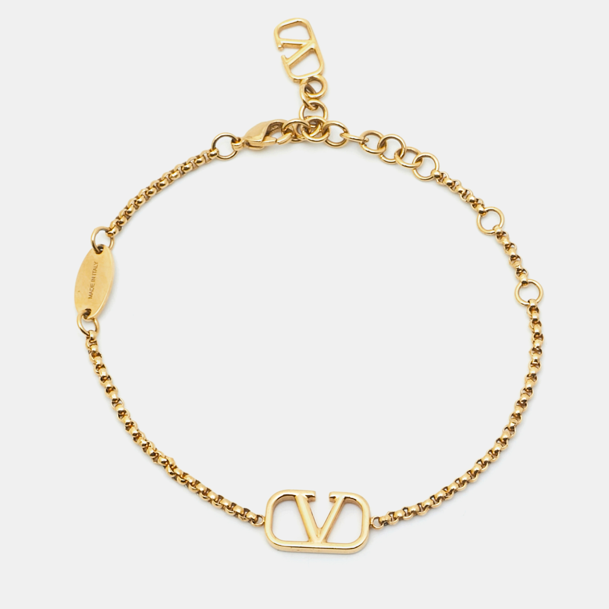 

Valentino VLogo Gold Tone Bracelet