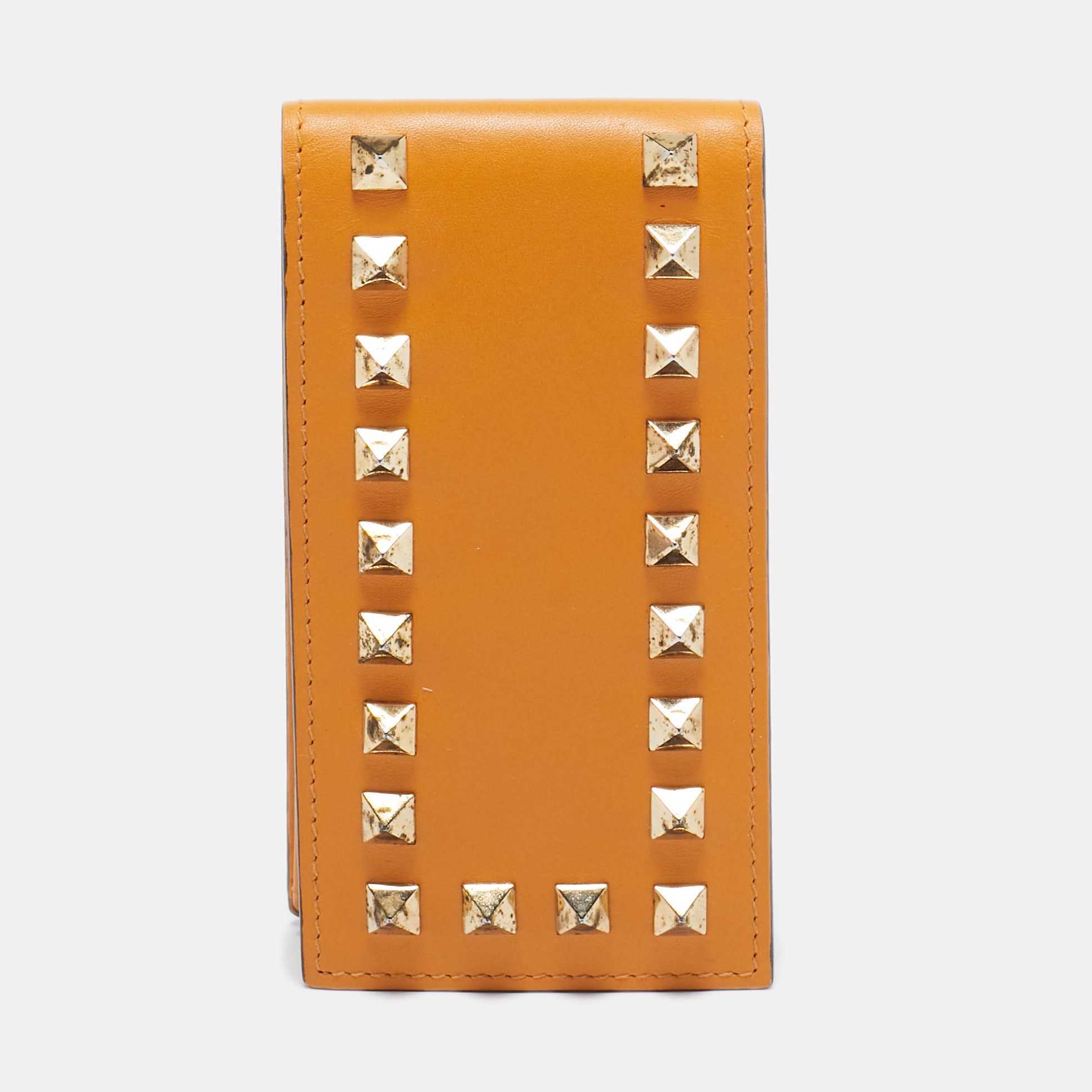 

Valentino Mustard Leather Rockstud iPhone Flip Case, Yellow