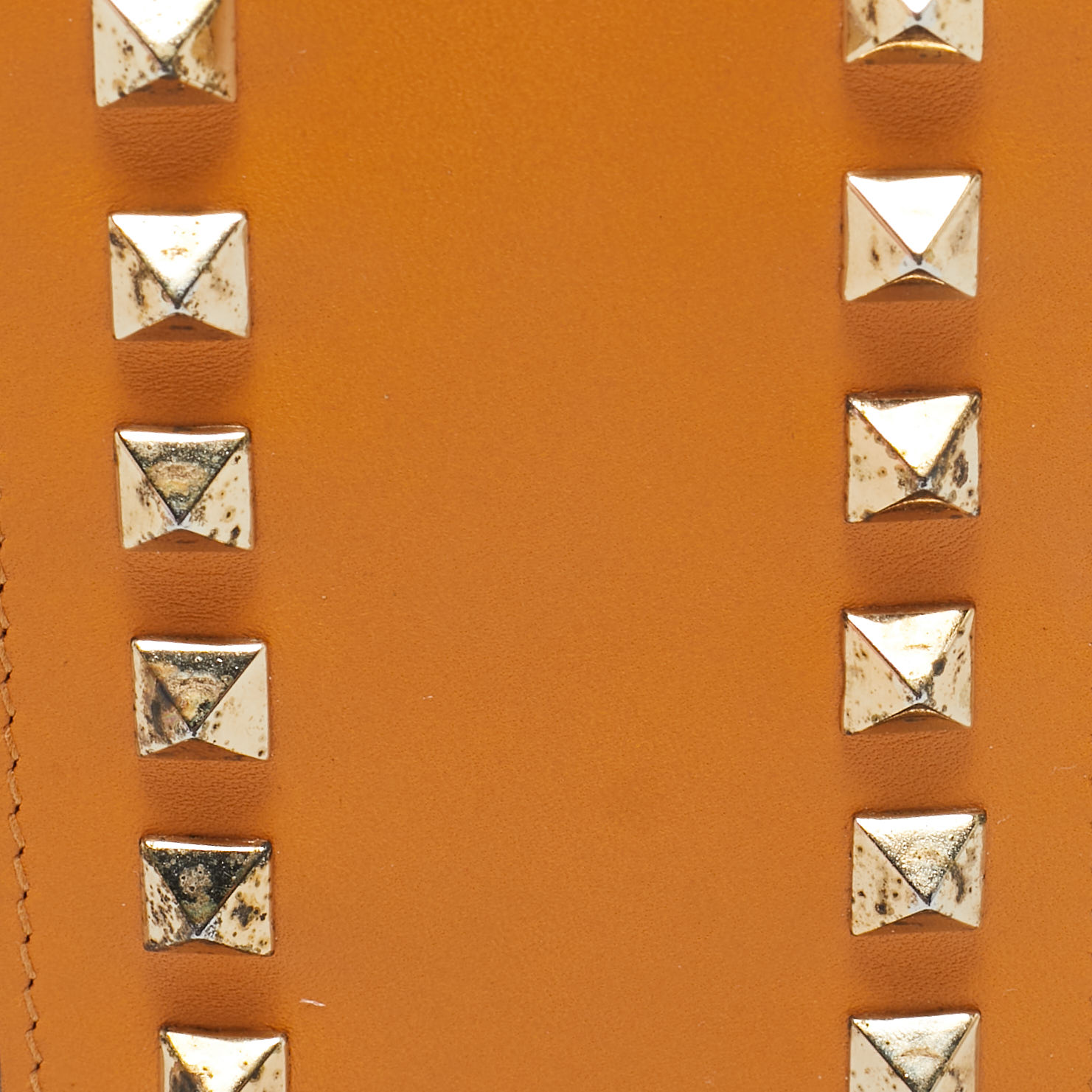 Valentino Mustard Leather Rockstud iPhone Flip Case 