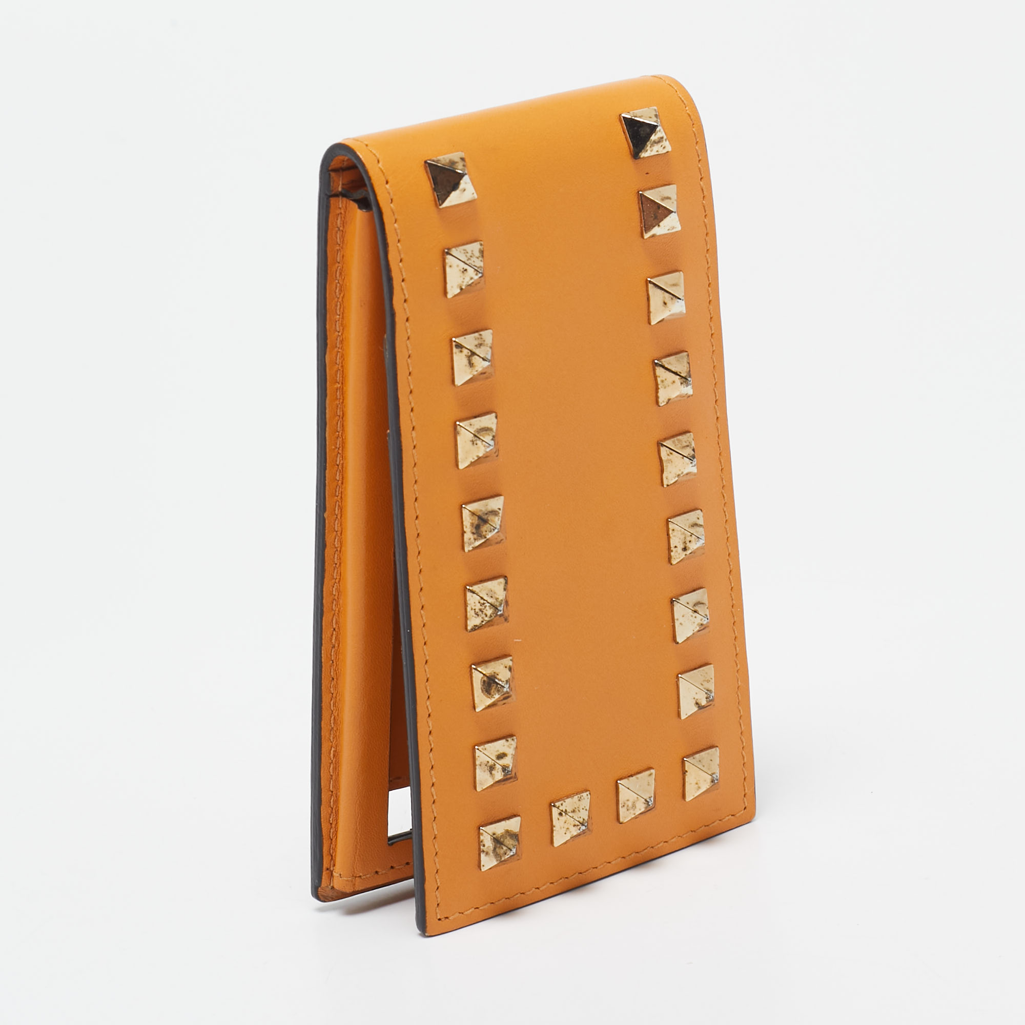 Valentino Mustard Leather Rockstud iPhone Flip Case 