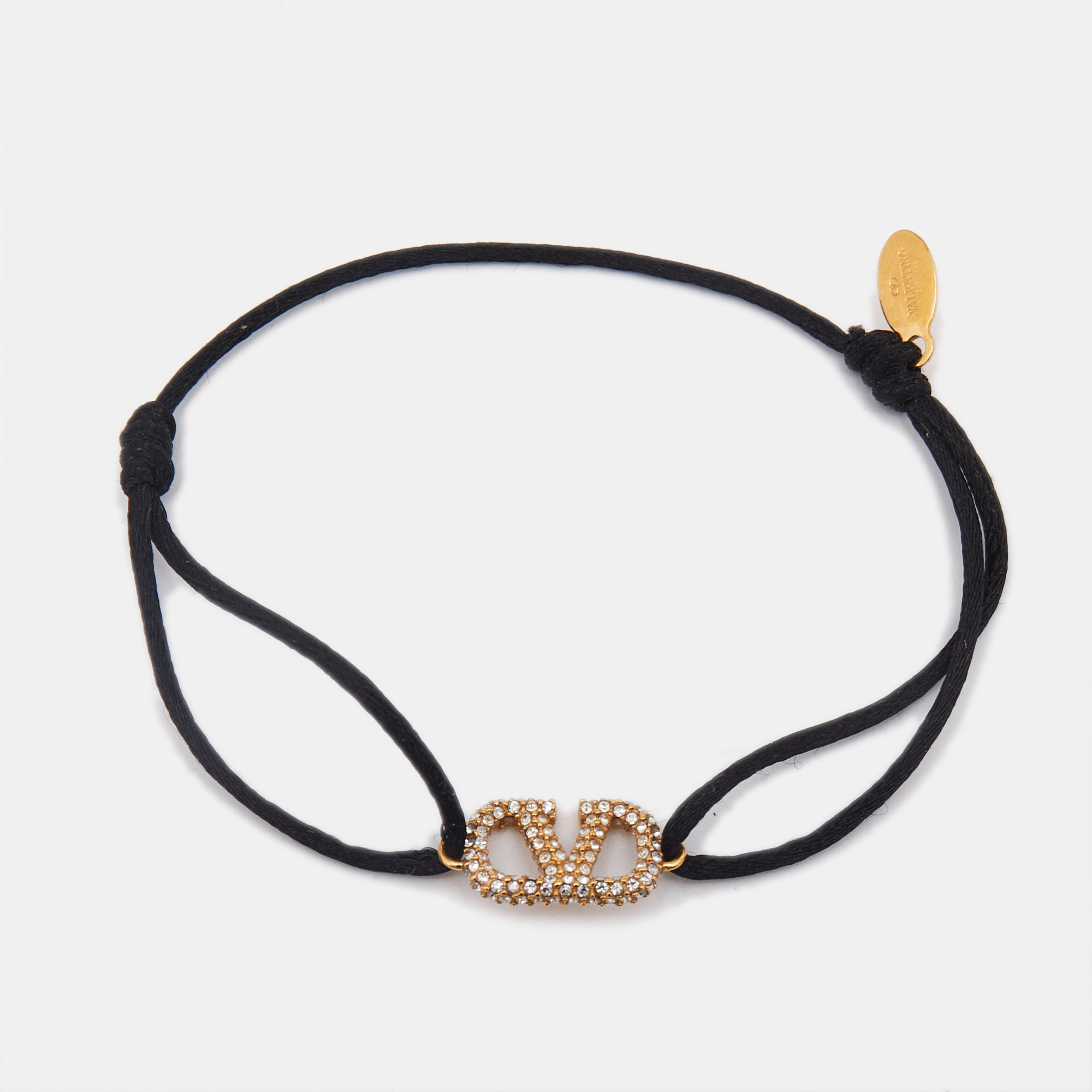 

Vlaentino Vlogo Crystals Gold Tone Cord Bracelet