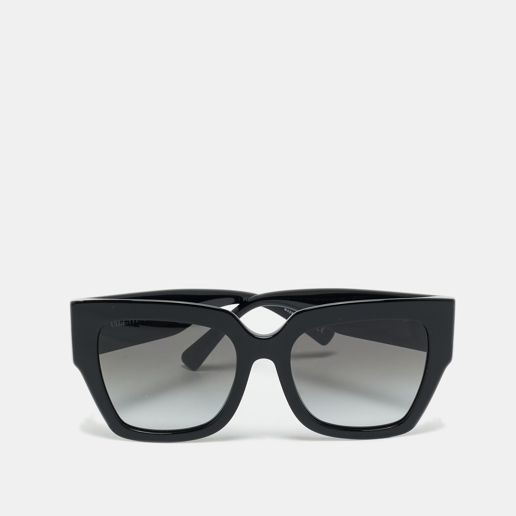 Pre-owned Valentino Black Gradient Va 4082 Vlogo Square Sunglasses