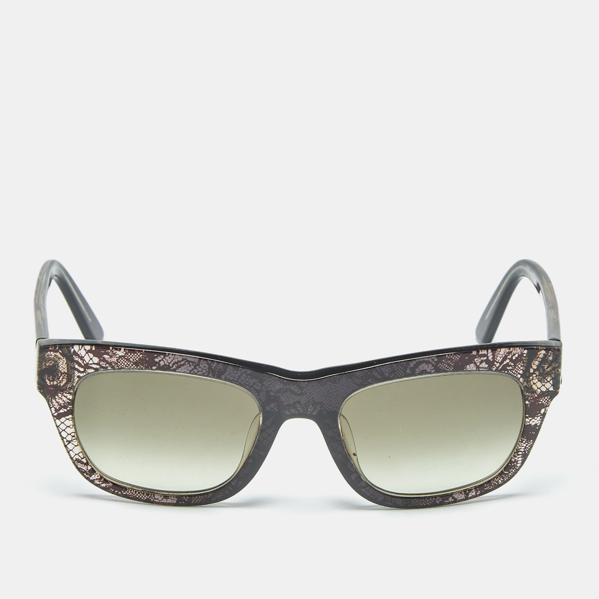 

Valentino Black/Grey Gradient V611S Lace Print Square Sunglasses