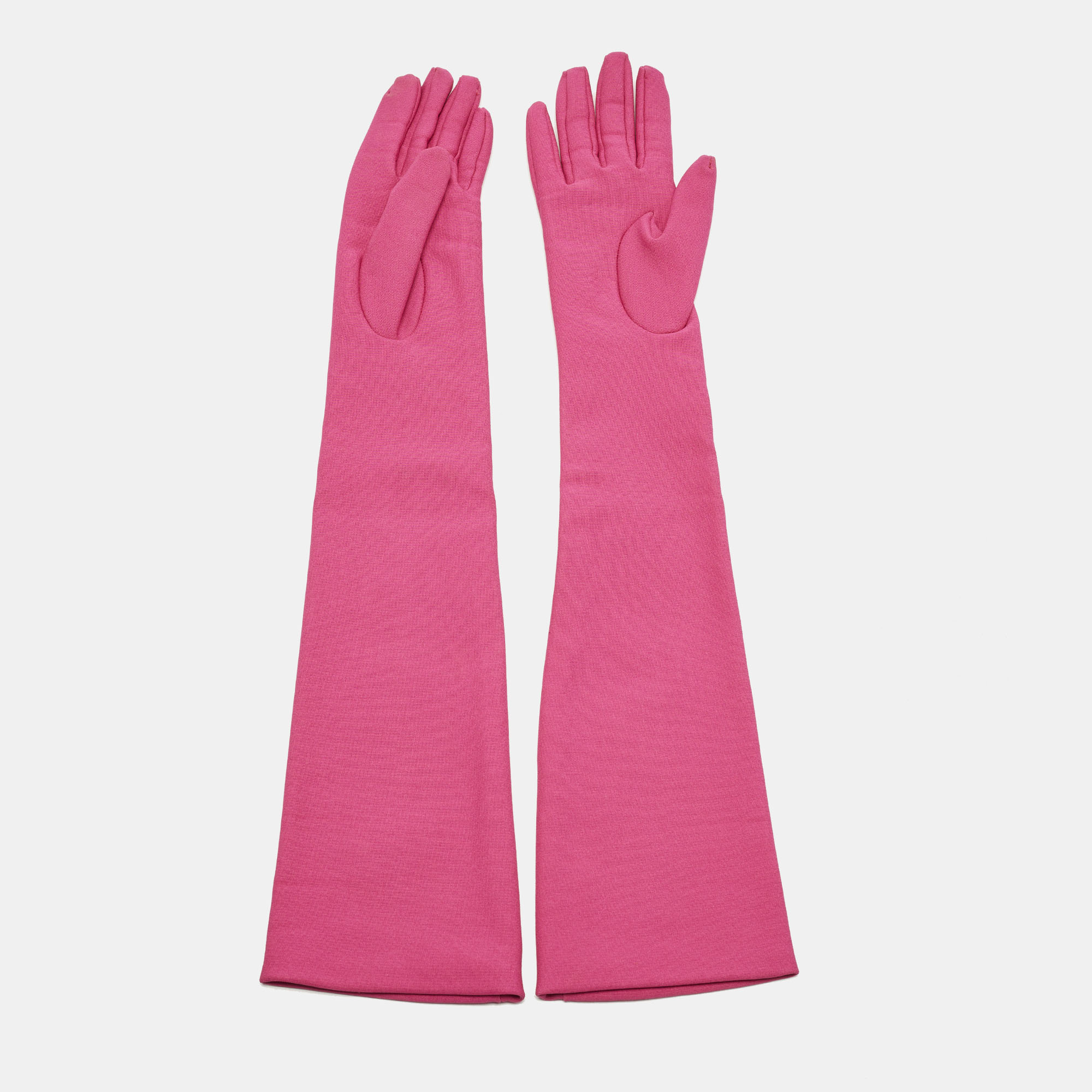 

Valentino Pink Vlogo Detail Jersey Elbow-Length Gloves