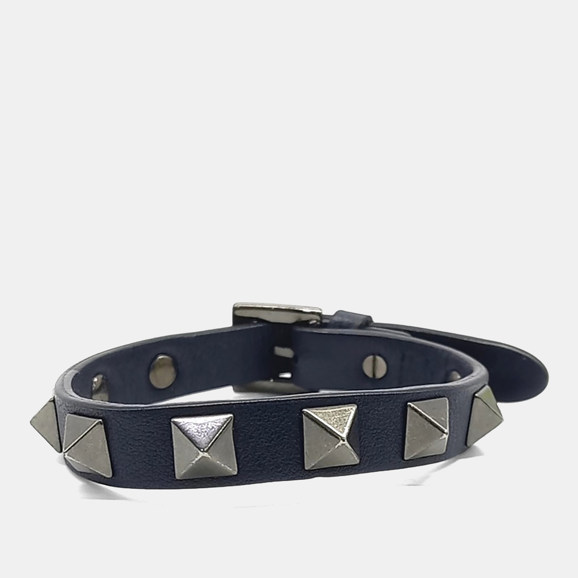 

Valentino Rockstud Bracelet, Navy blue